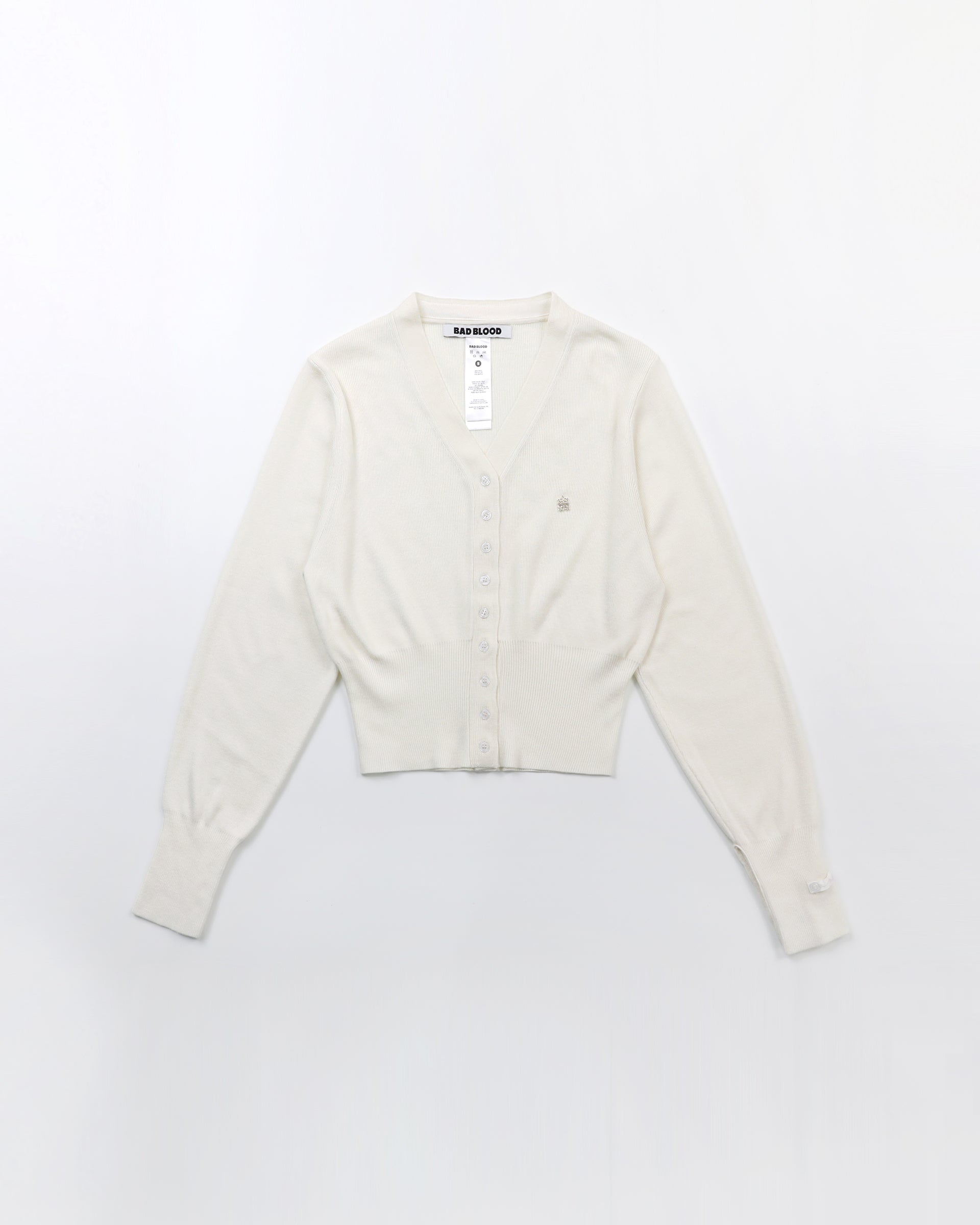 Badblood The Pure V-neck Cardigan - White