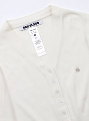 Badblood The Pure V-neck Cardigan - White