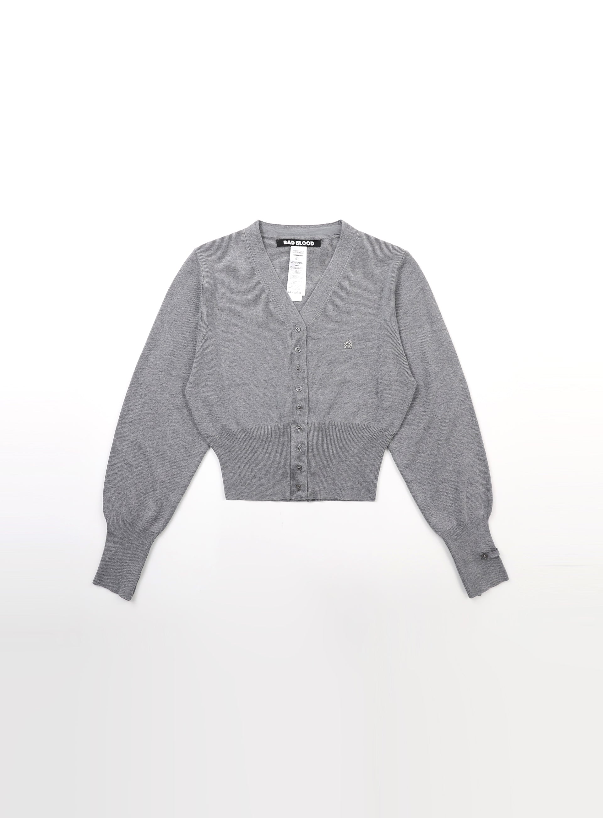 Badblood  The Pure V-neck Cardigan – Gray