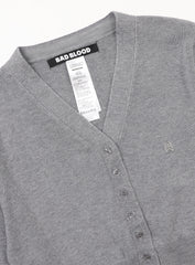 Badblood  The Pure V-neck Cardigan – Gray