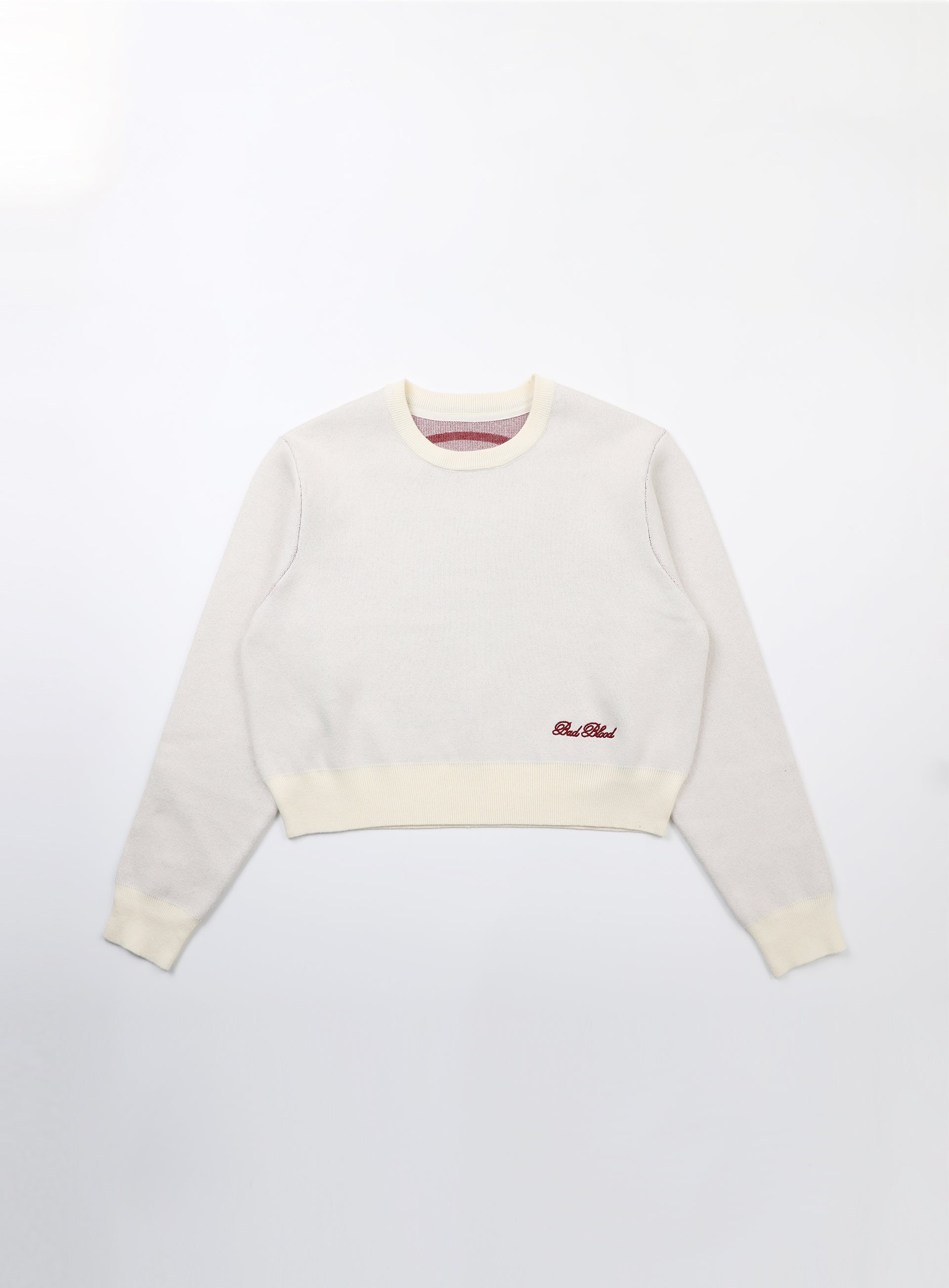 Badblood Classic Big Logo Crewneck Sweater - Cream