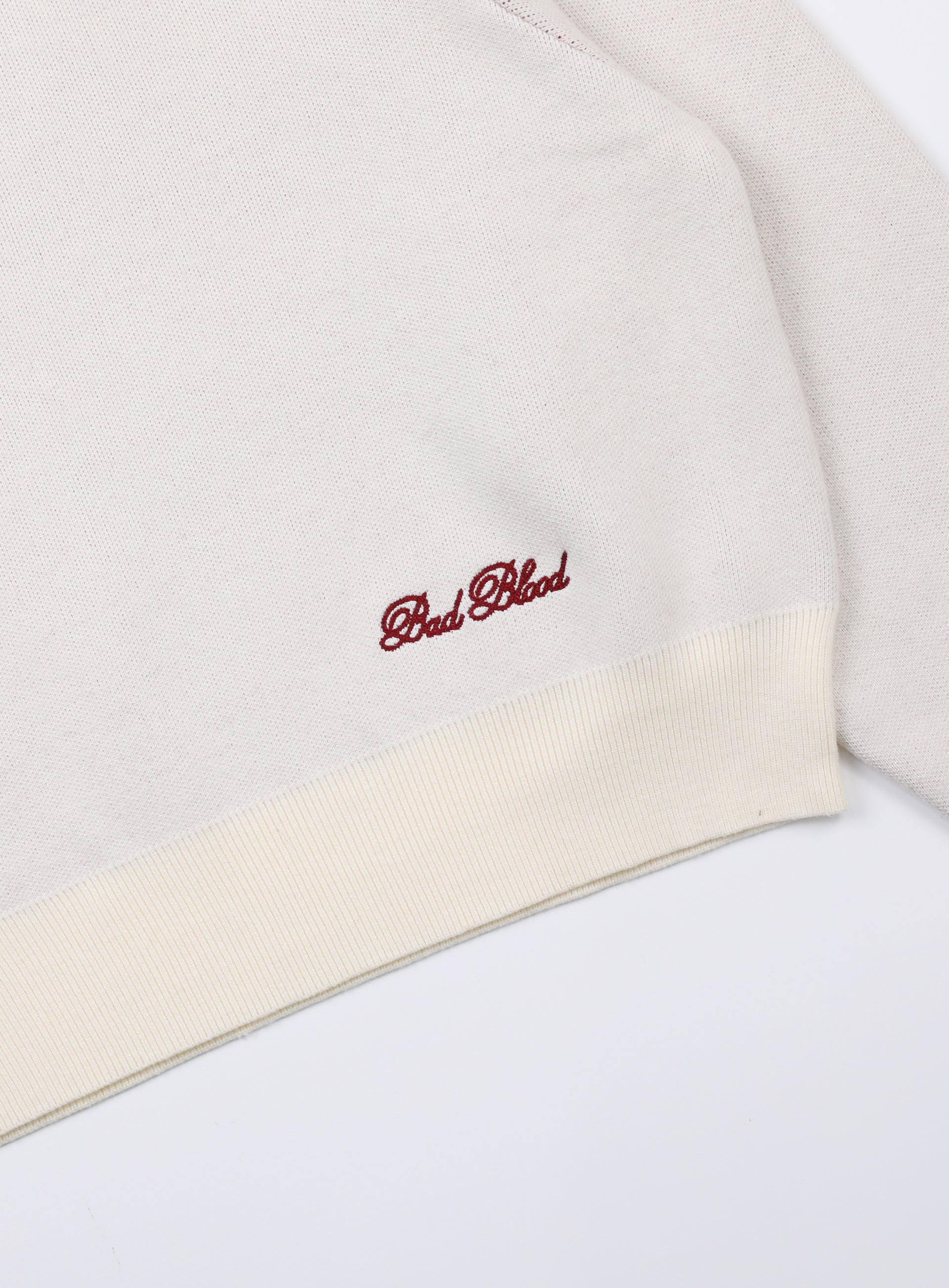 Badblood Classic Big Logo Crewneck Sweater - Cream