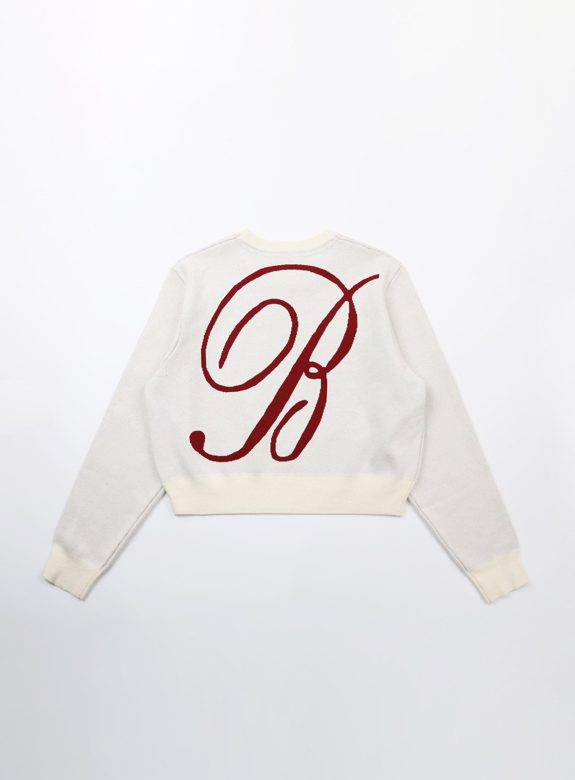 Badblood Classic Big Logo Crewneck Sweater - Cream