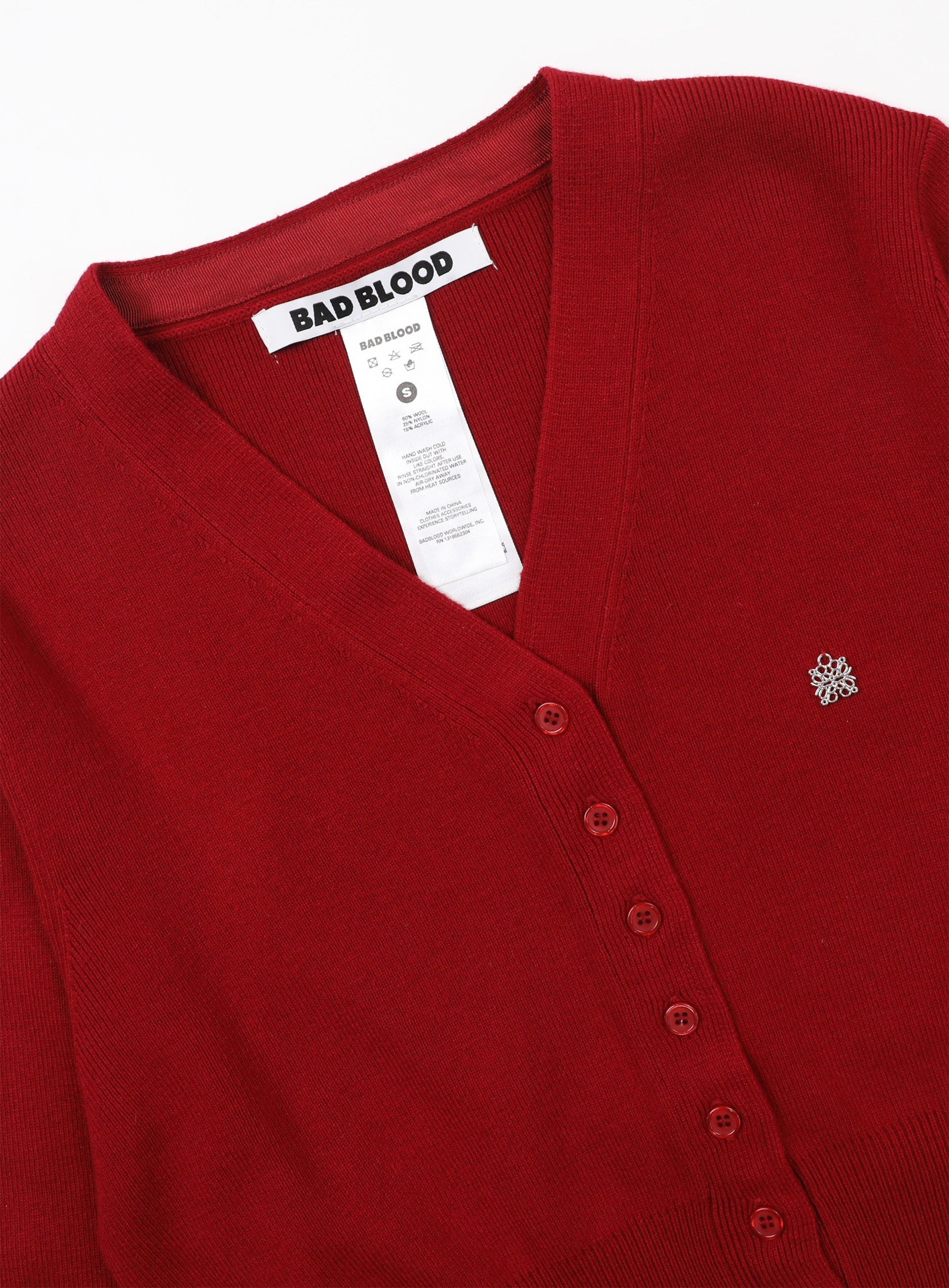 Badblood The Pure V-neck Cardigan – Red