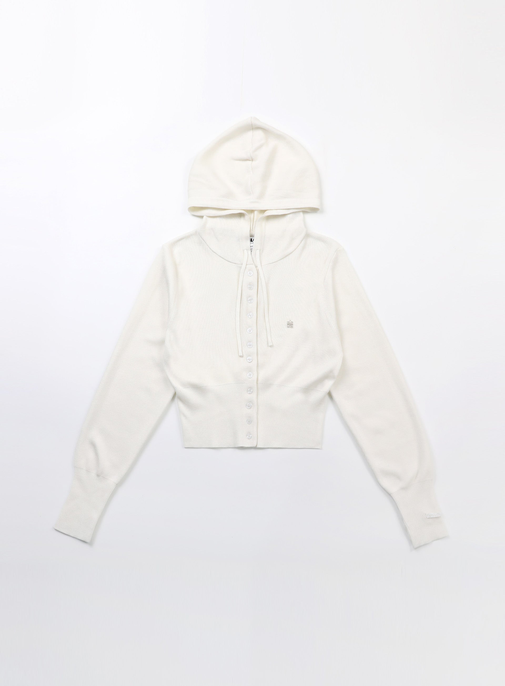 Badblood The Pure Button-Up Hooded Cardigan - White