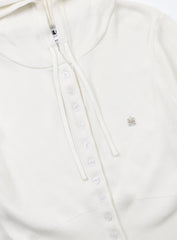 Badblood The Pure Button-Up Hooded Cardigan - White