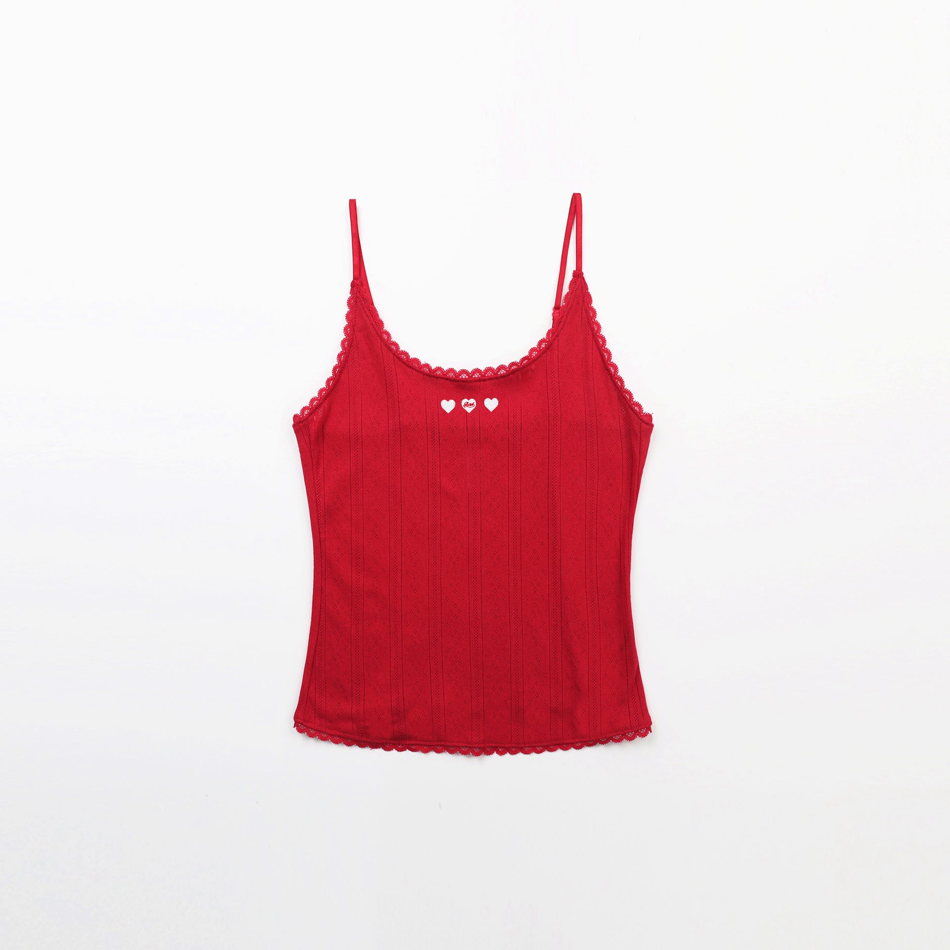 Badblood Classic Logo Pointel Cami Tank - Red