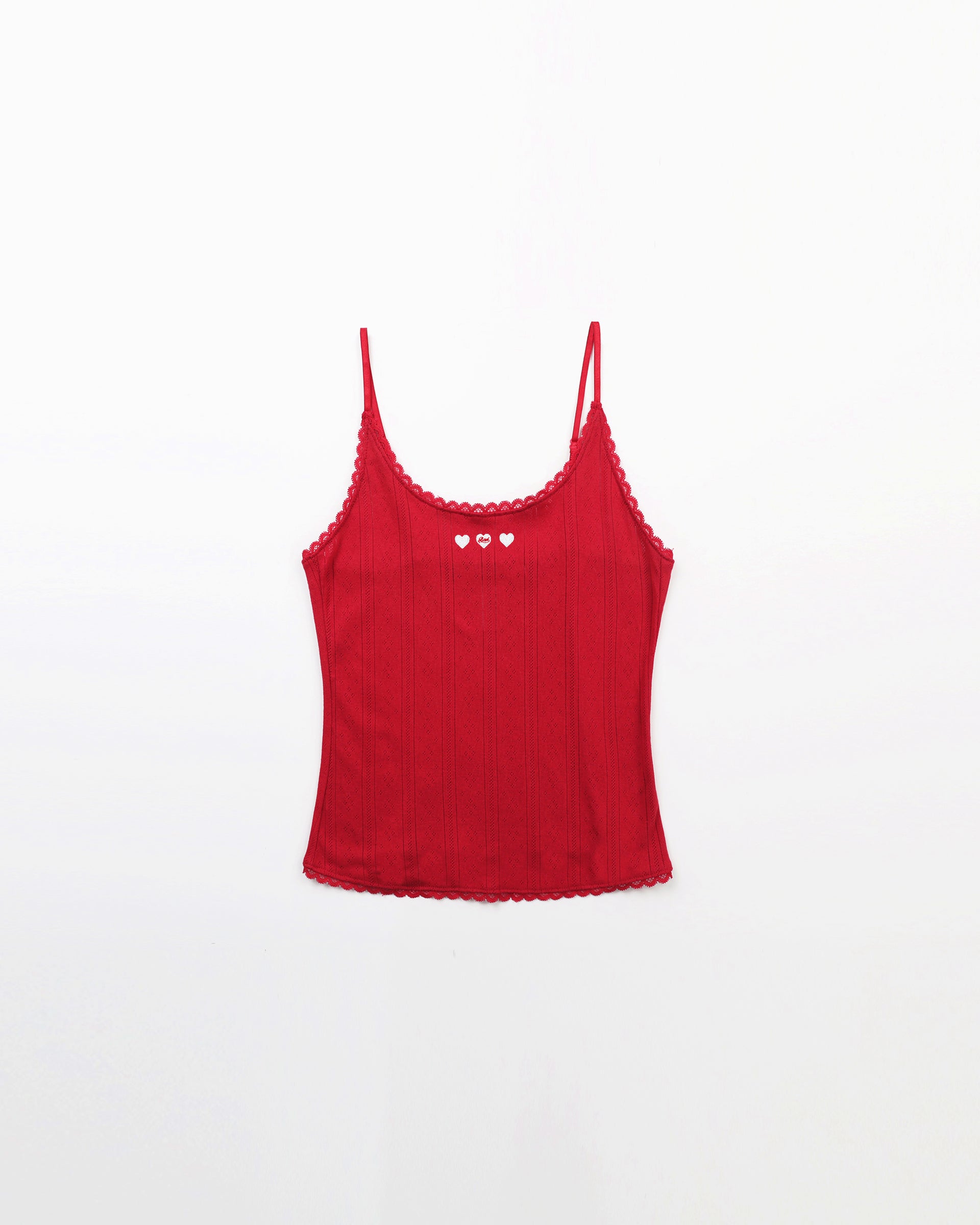 Badblood Classic Logo Pointel Cami Tank - Red
