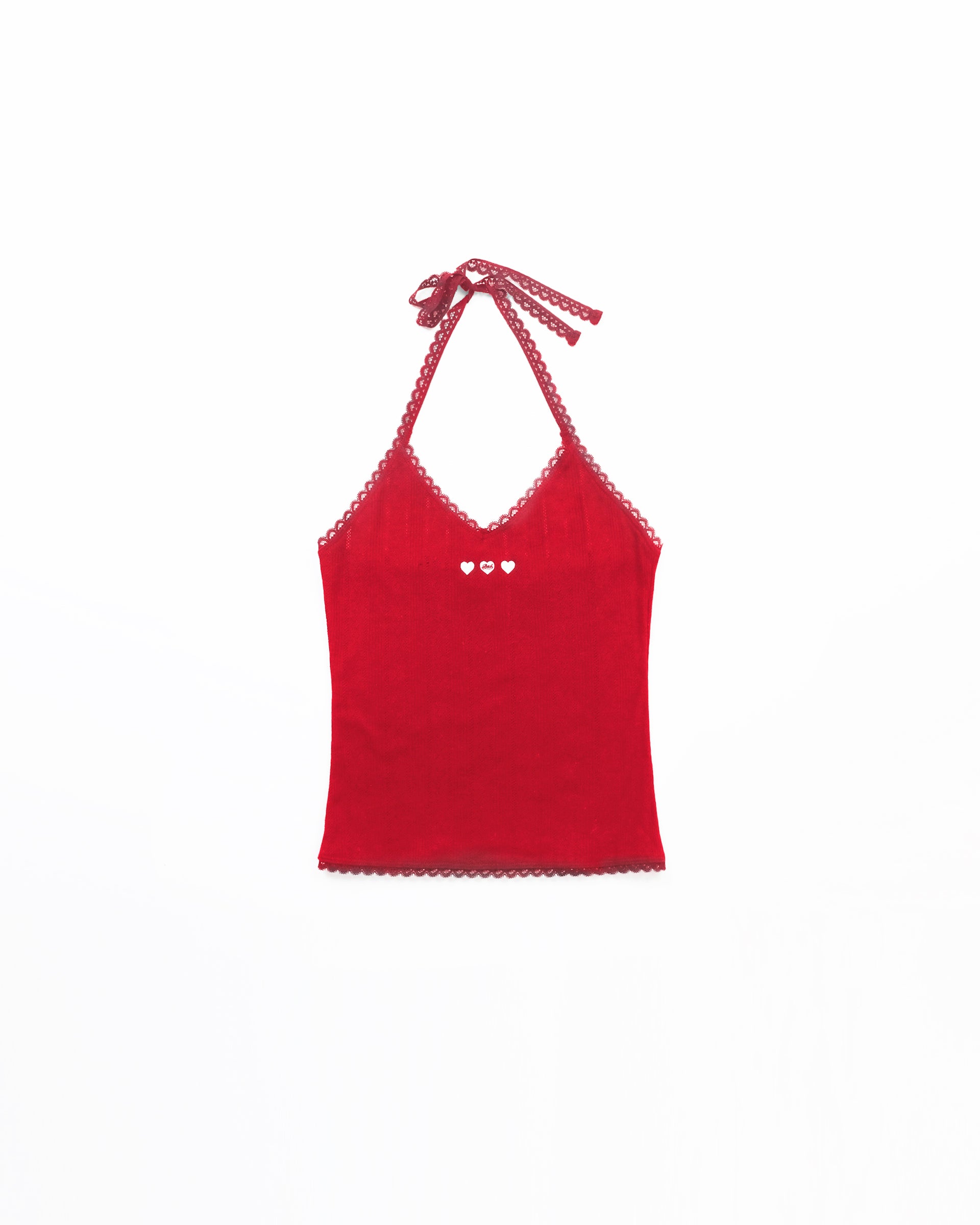 Badblood Classic Logo Pointe Halter Tank - Red