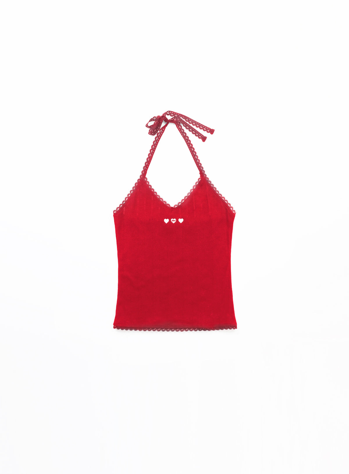 Badblood Classic Logo Pointe Halter Tank - Red