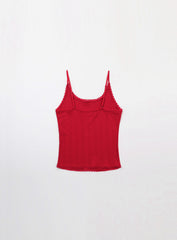 Badblood Classic Logo Pointel Cami Tank - Red