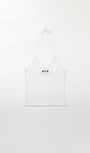 Badblood Classic Logo Pointe Halter Tank - White