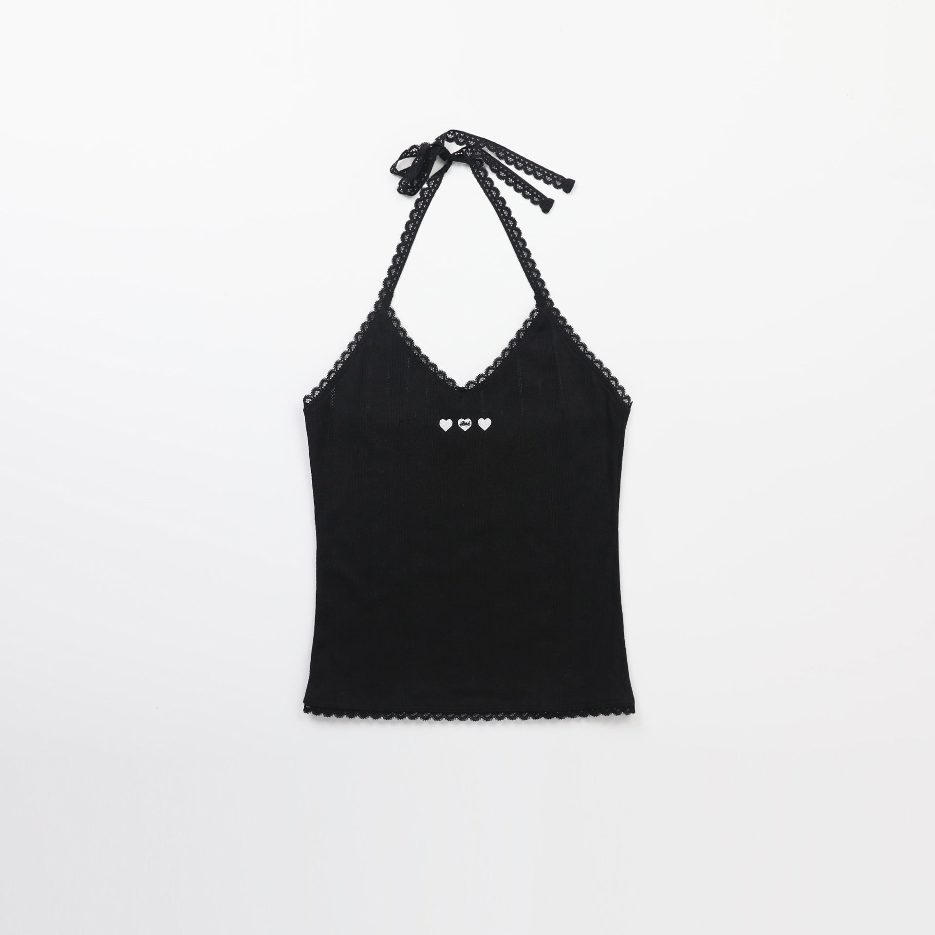Badblood Classic Logo Pointe Halter Tank - Black