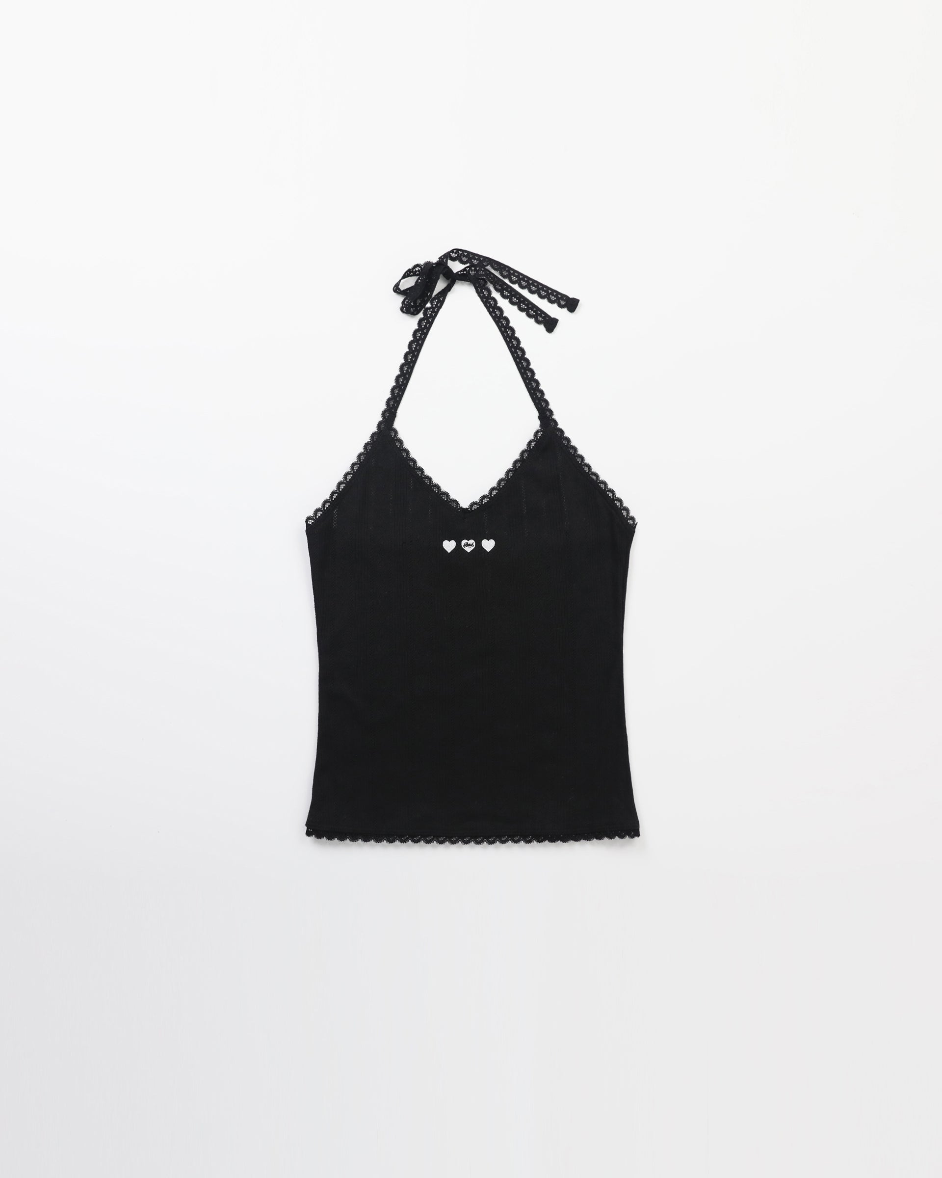 Badblood Classic Logo Pointe Halter Tank - Black