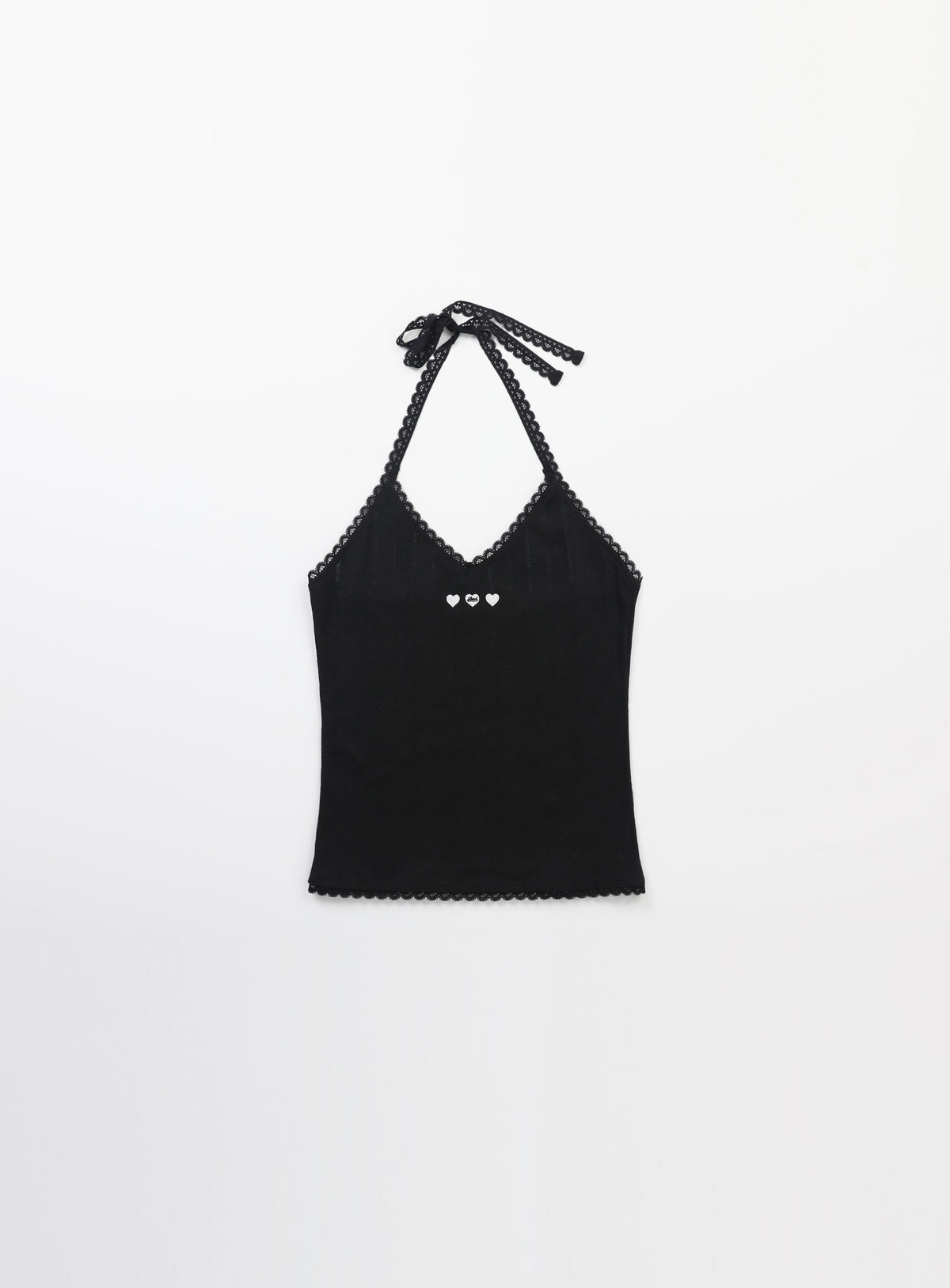 Badblood Classic Logo Pointe Halter Tank - Black