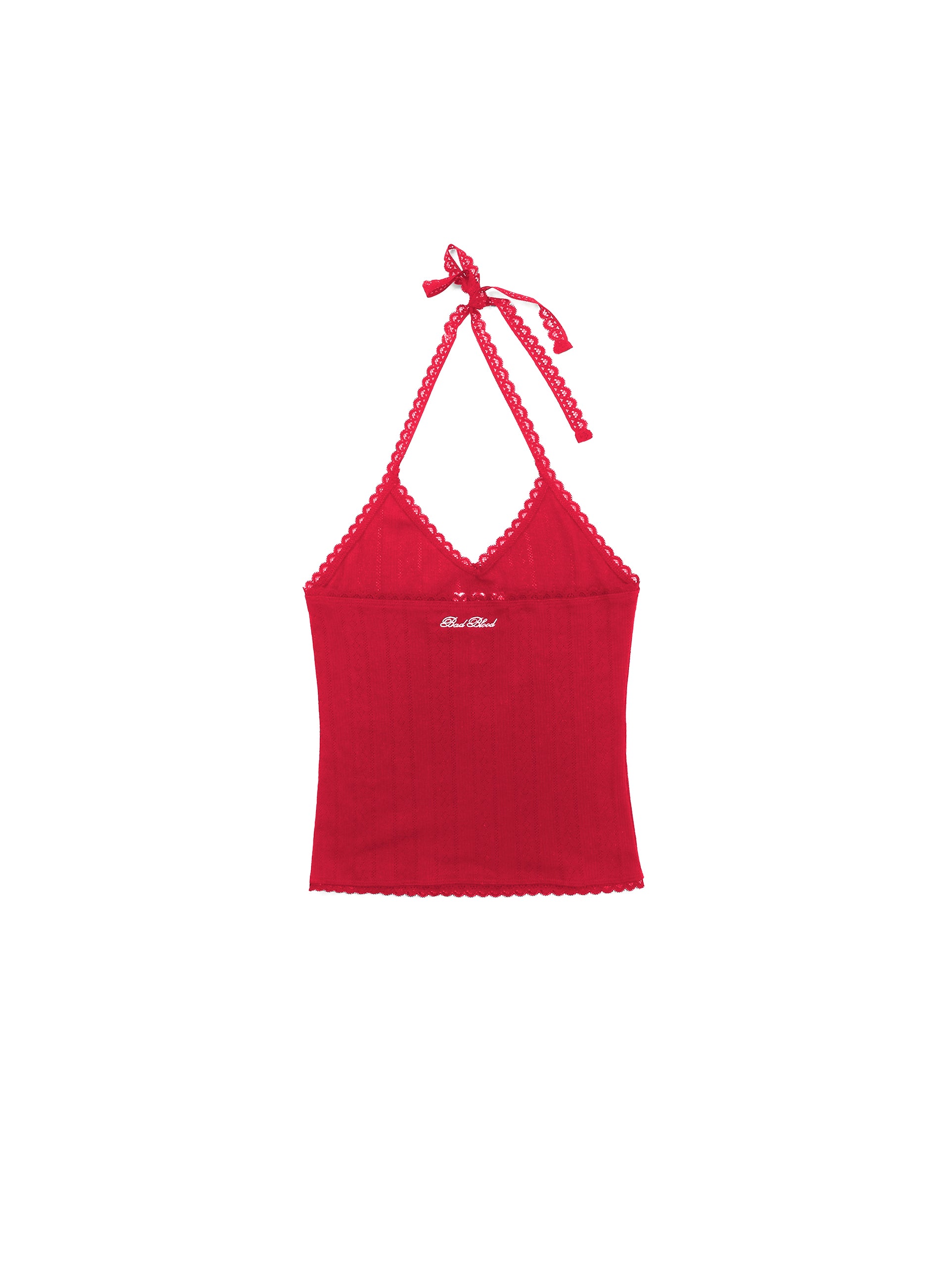 Badblood Classic Logo Pointe Halter Tank - Red