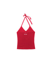 Badblood Classic Logo Pointe Halter Tank - Red