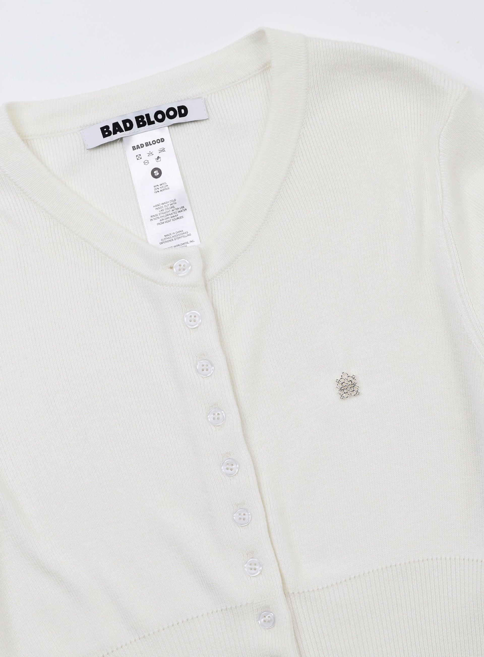 Badblood The Pure Round Cardigan - White
