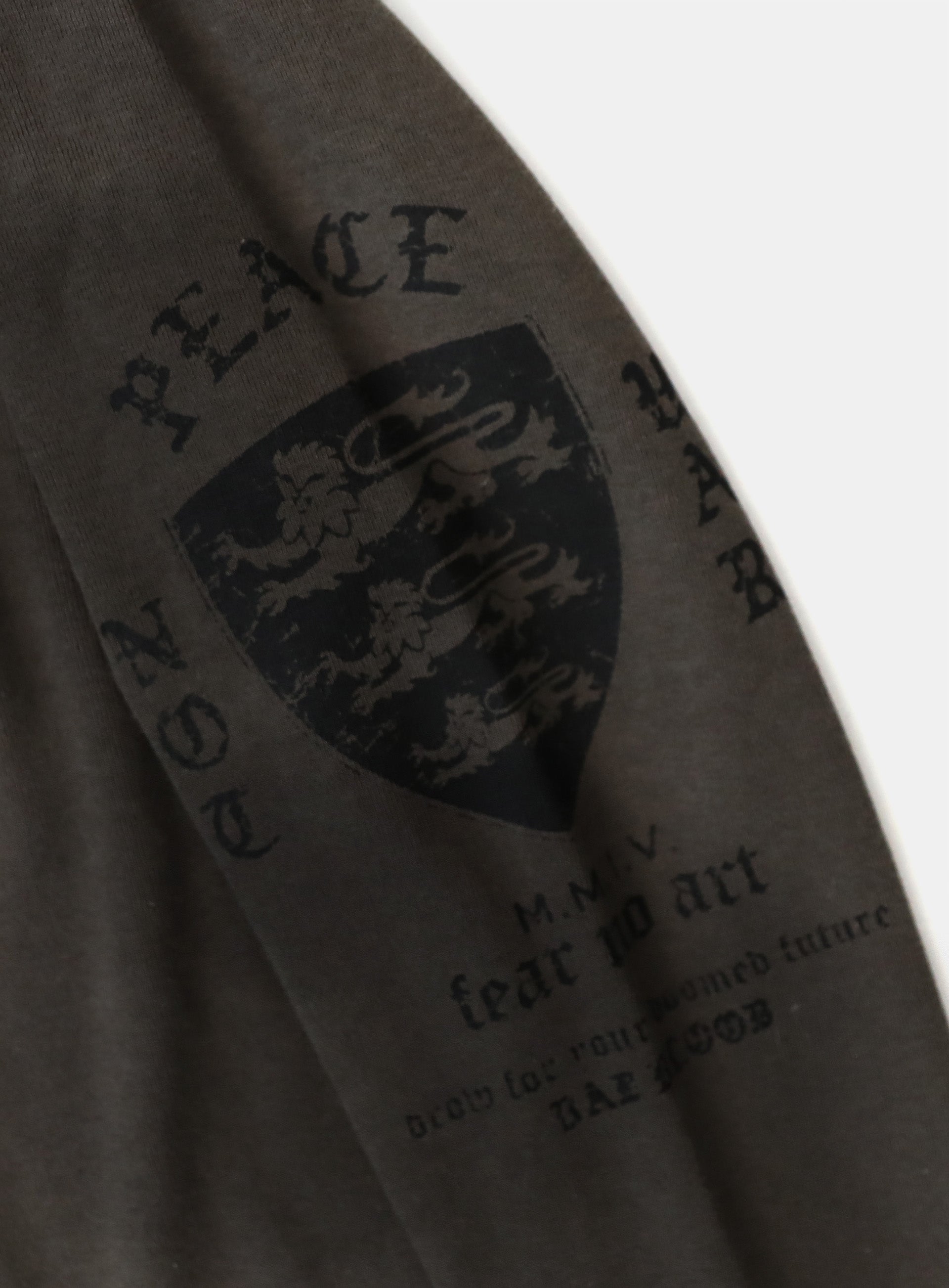 Badblood PEACE NOT WAR Slim Cutout Hoodie - Charcoal