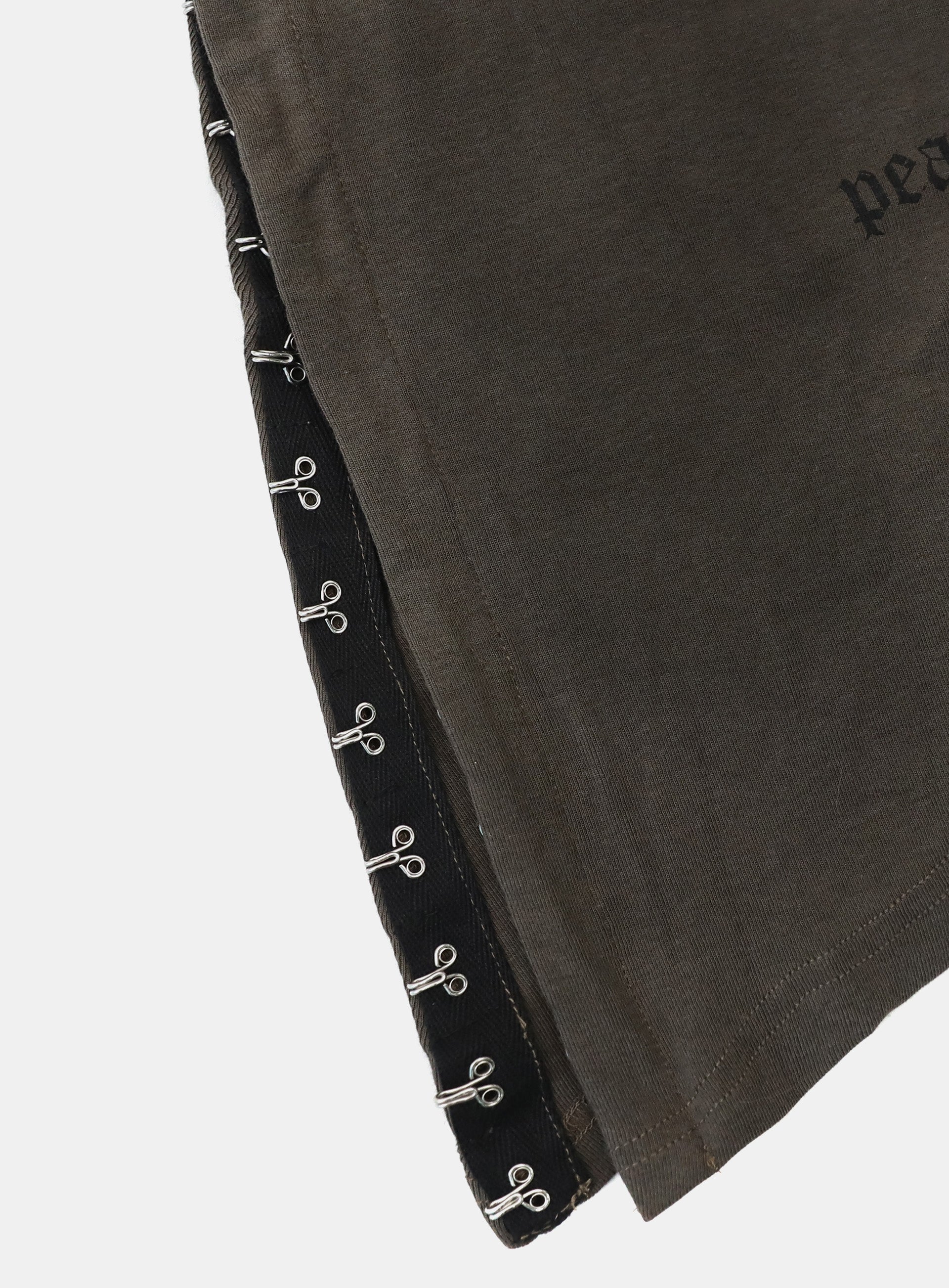 Badblood PEACE NOT WAR Slim Cutout Hoodie - Charcoal