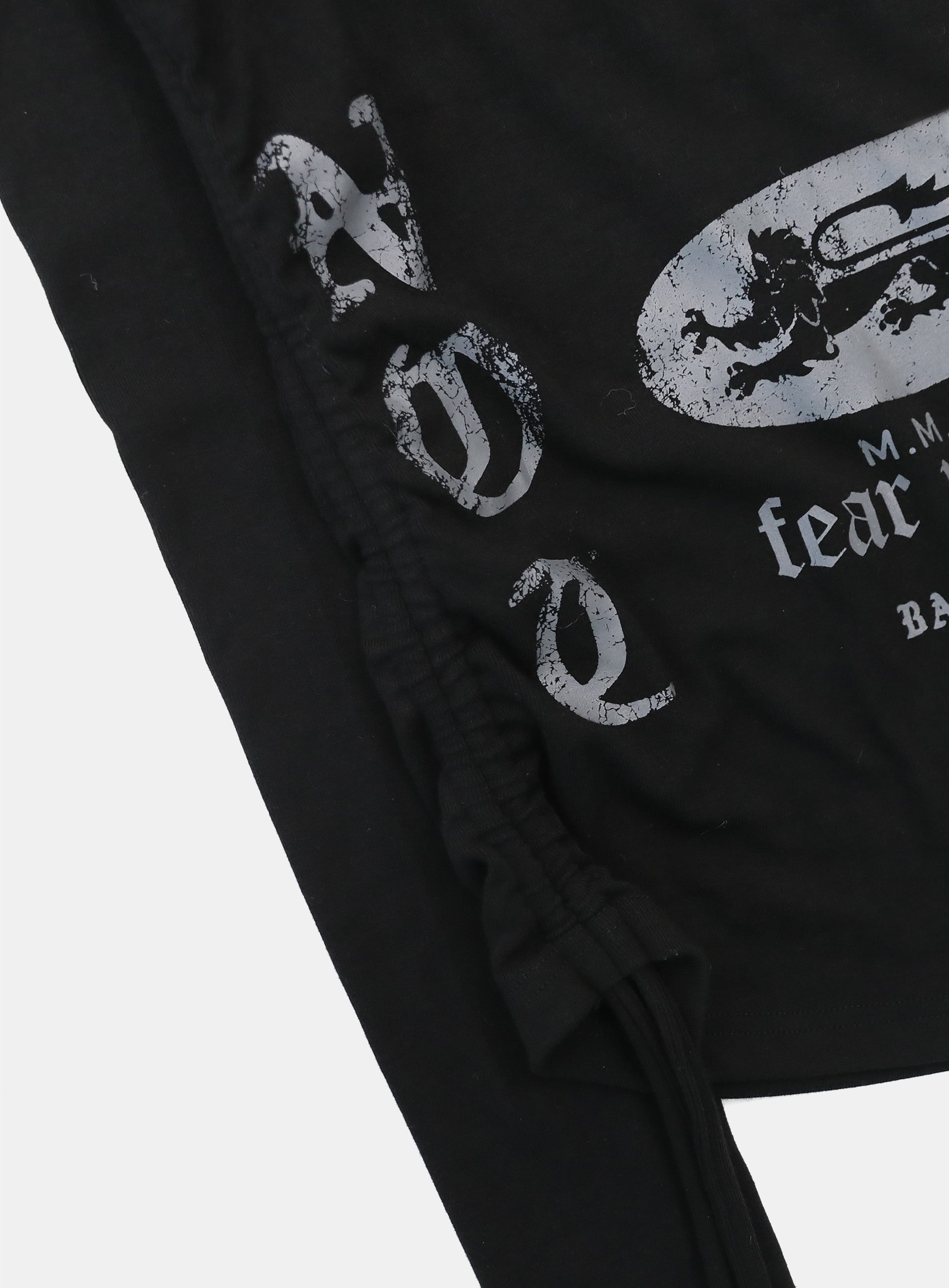 Badblood PEACE NOT WAR Slim Cutout Hoodie - Black