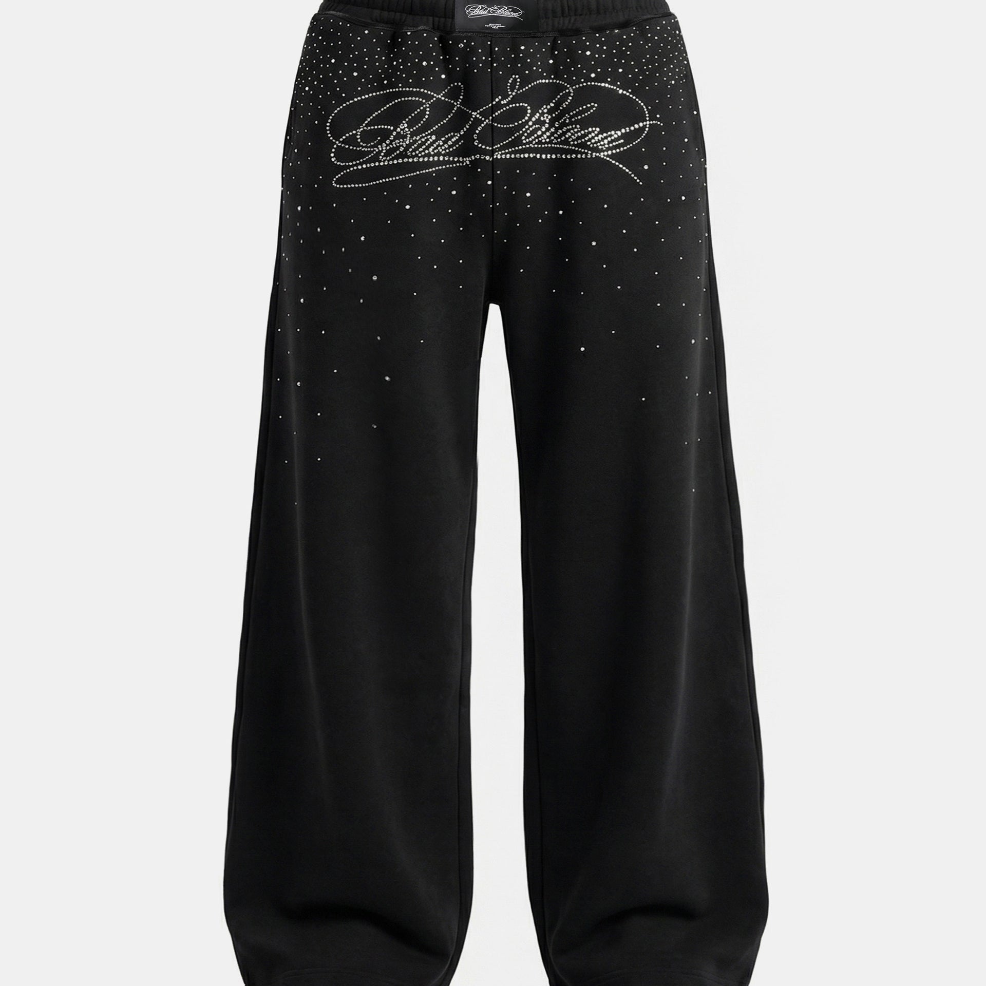 Badblood Dark Classic Rhinestone Jogger - Black