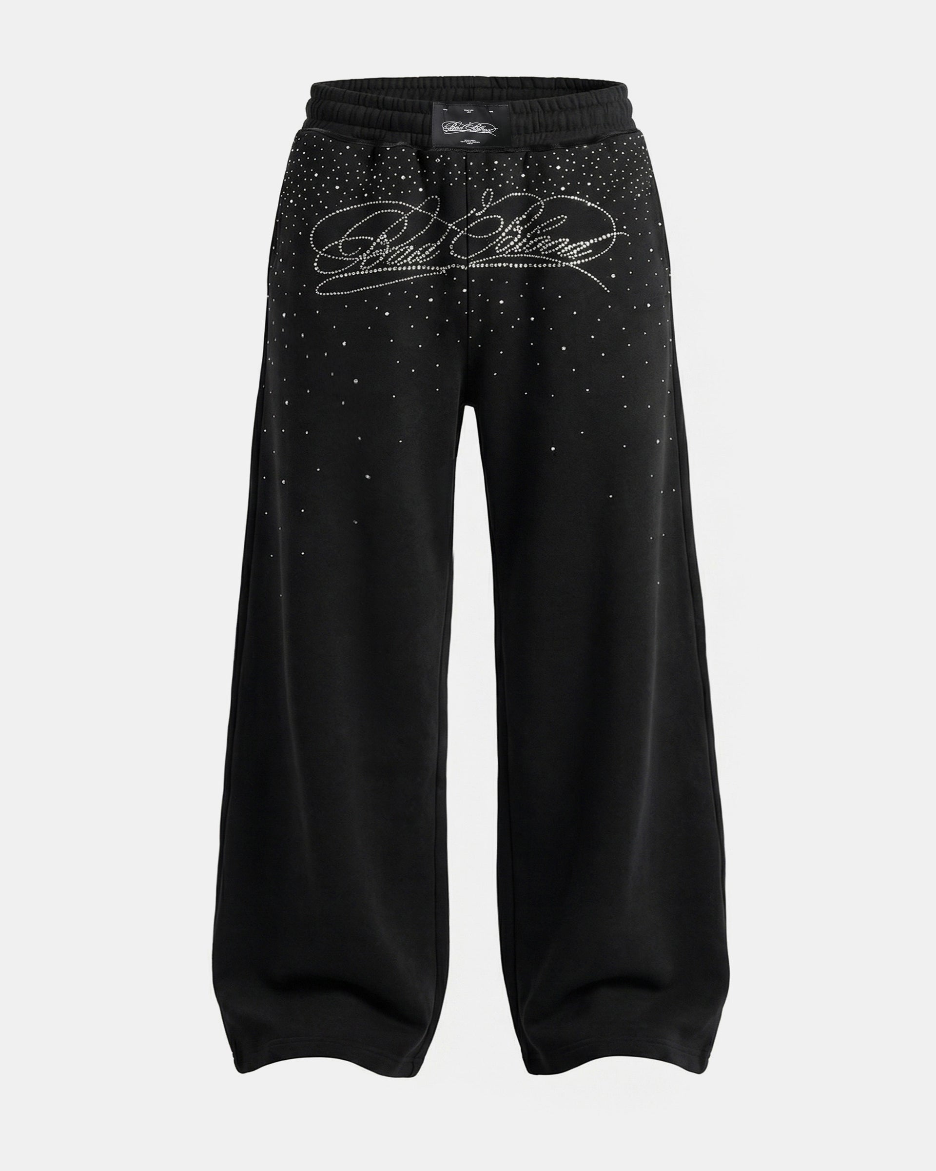 Badblood Dark Classic Rhinestone Jogger - Black