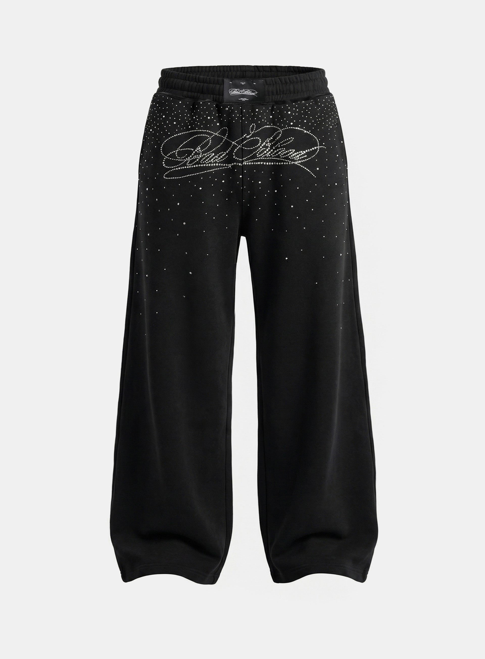 Badblood Dark Classic Rhinestone Jogger - Black