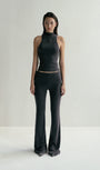 Badblood Beyond Soft Fold Over Bootcut Pants - Charcoal