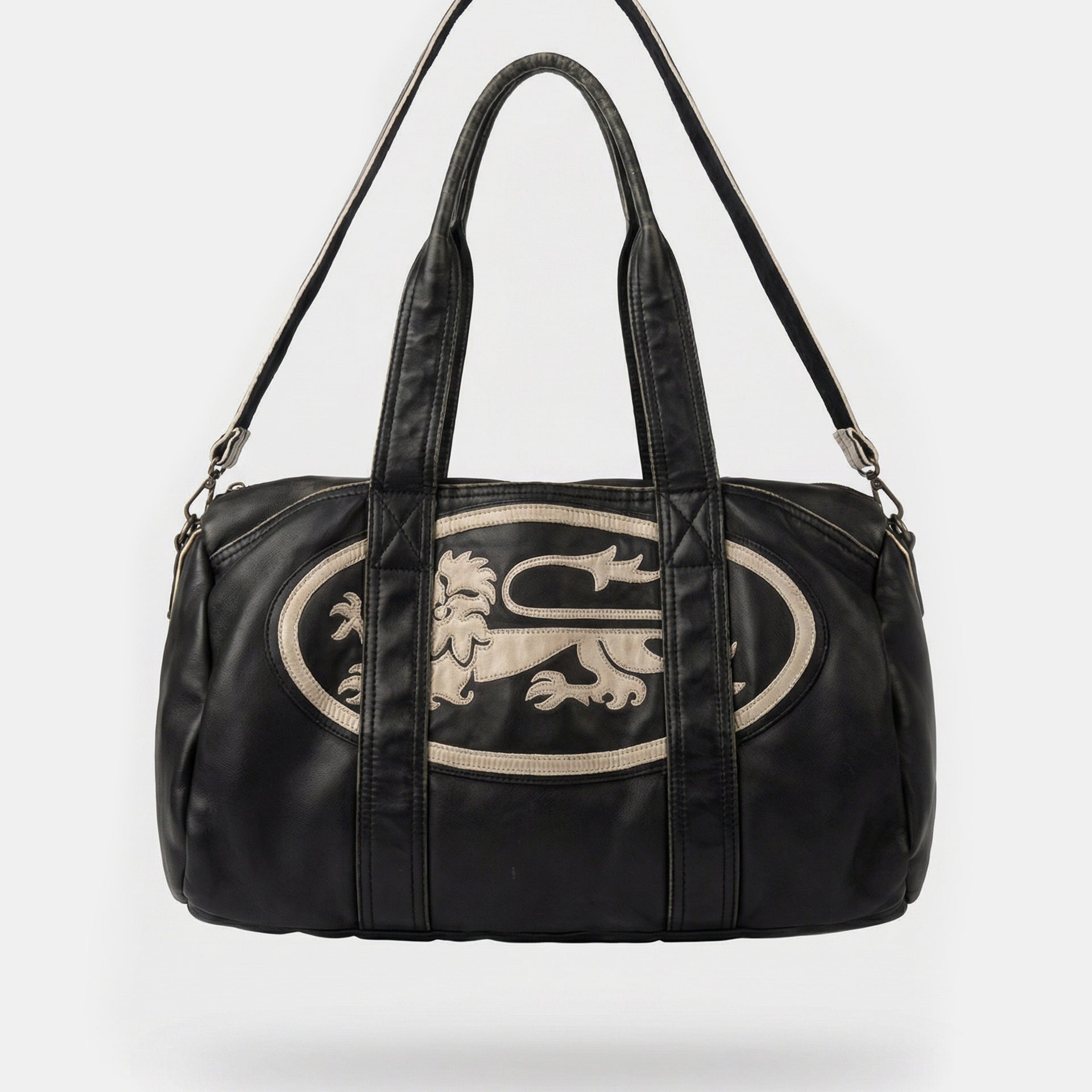 Badblood Billy Old Effect 2 Way Large Duffel Bag - Khaki Black