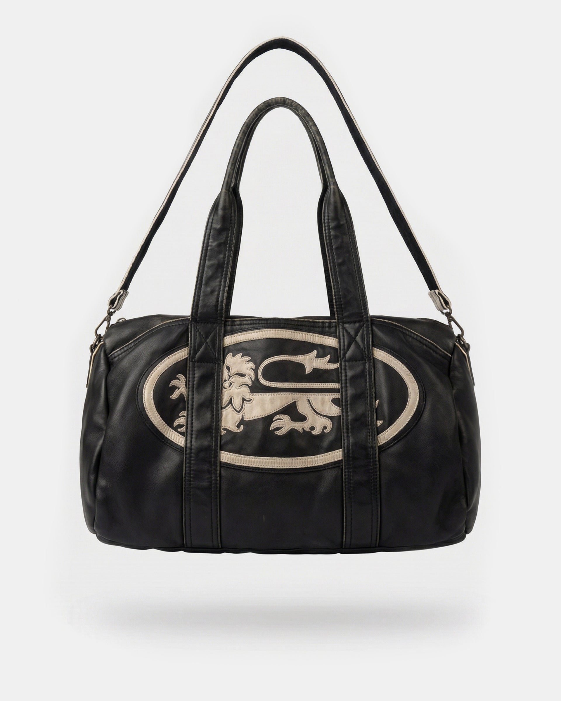 Badblood Billy Old Effect 2 Way Large Duffel Bag - Khaki Black