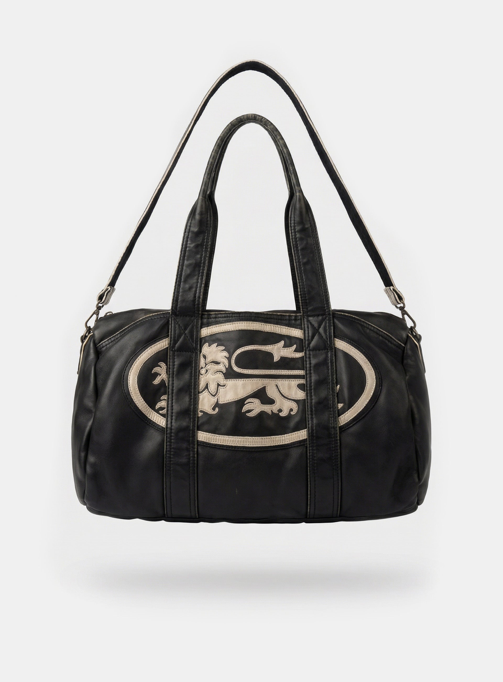 Badblood Billy Old Effect 2 Way Large Duffel Bag - Khaki Black