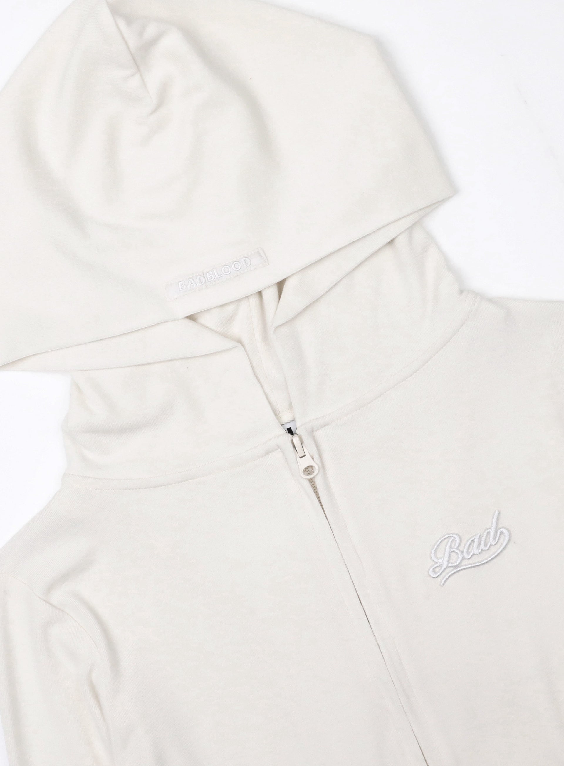 Badblood Beyond Soft Hood Zip-Up Slim Fit - Cream