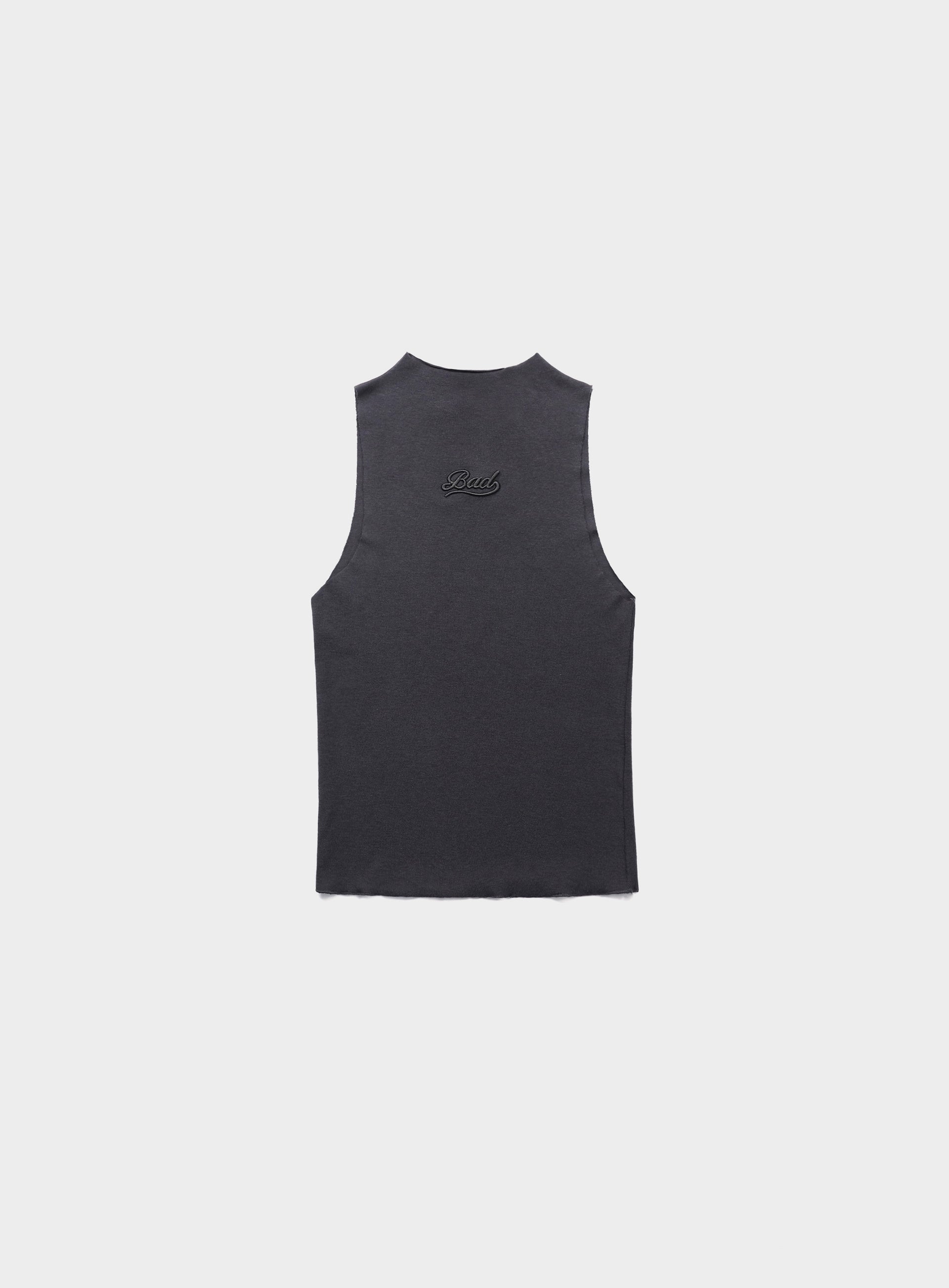 Badblood Beyond Soft Mockneck Tank Charcoal