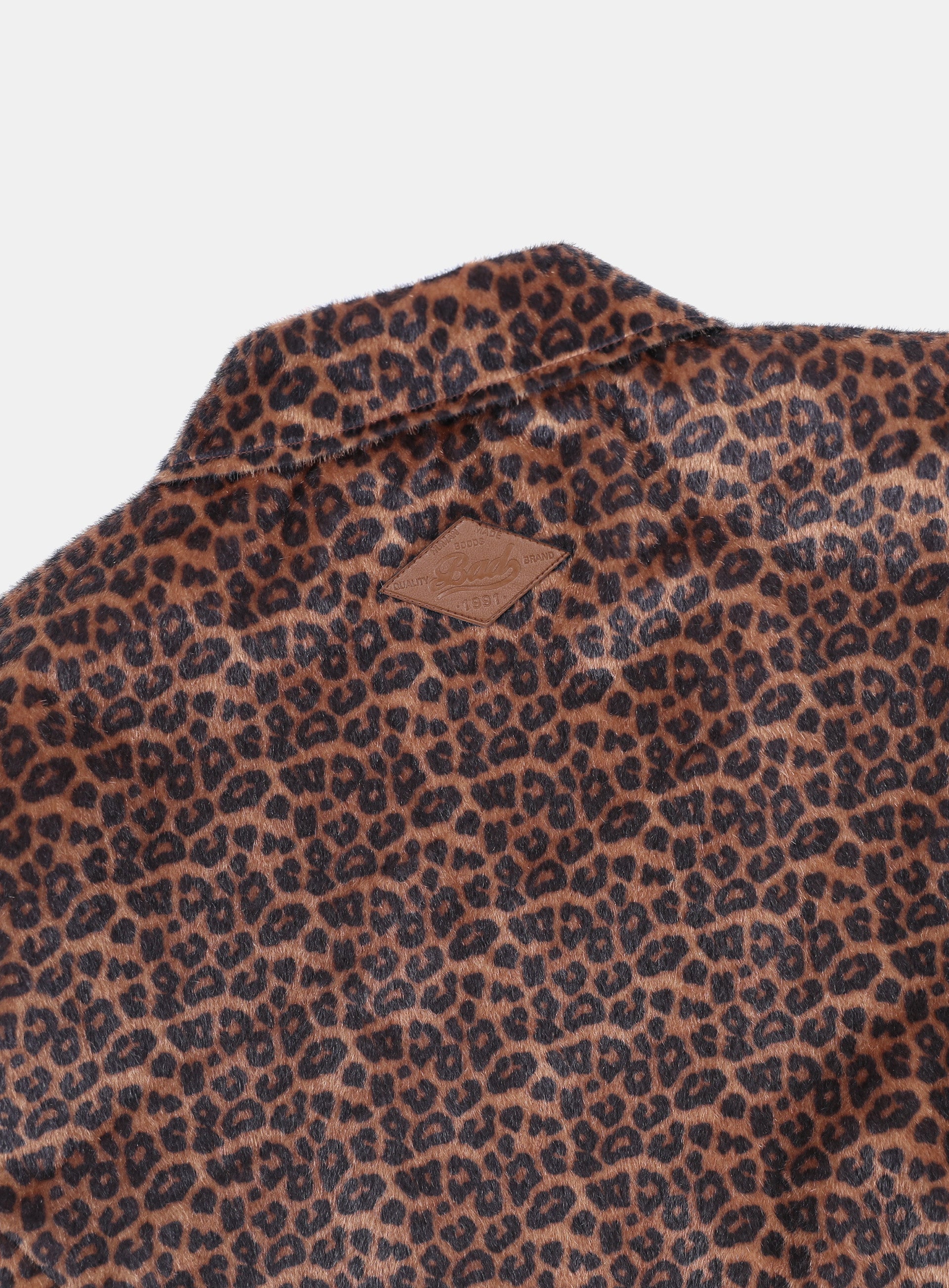 Badblood Leopard Reversible Velvet Harrington Jacket Black