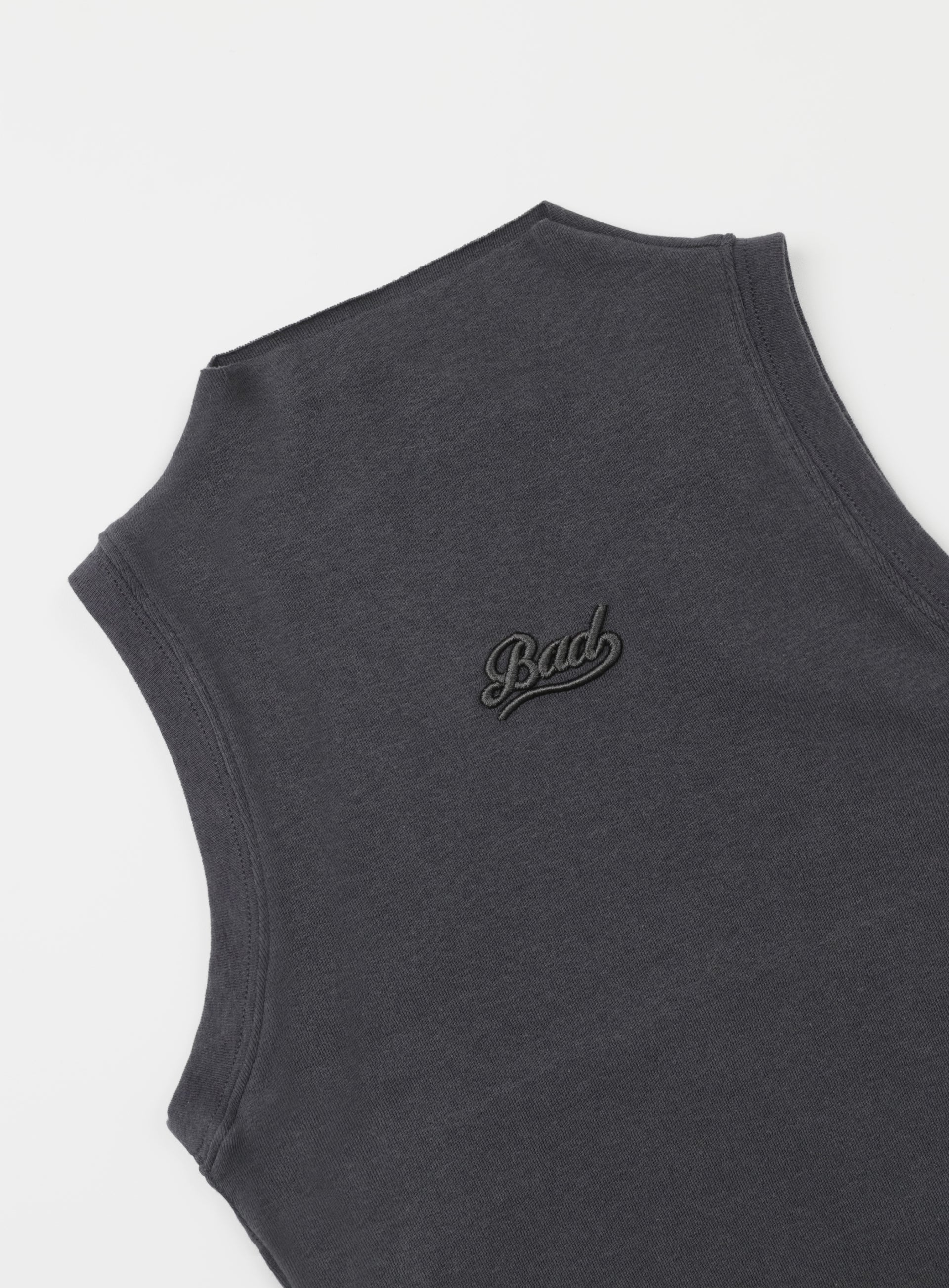 Badblood Beyond Soft Mockneck Tank Charcoal