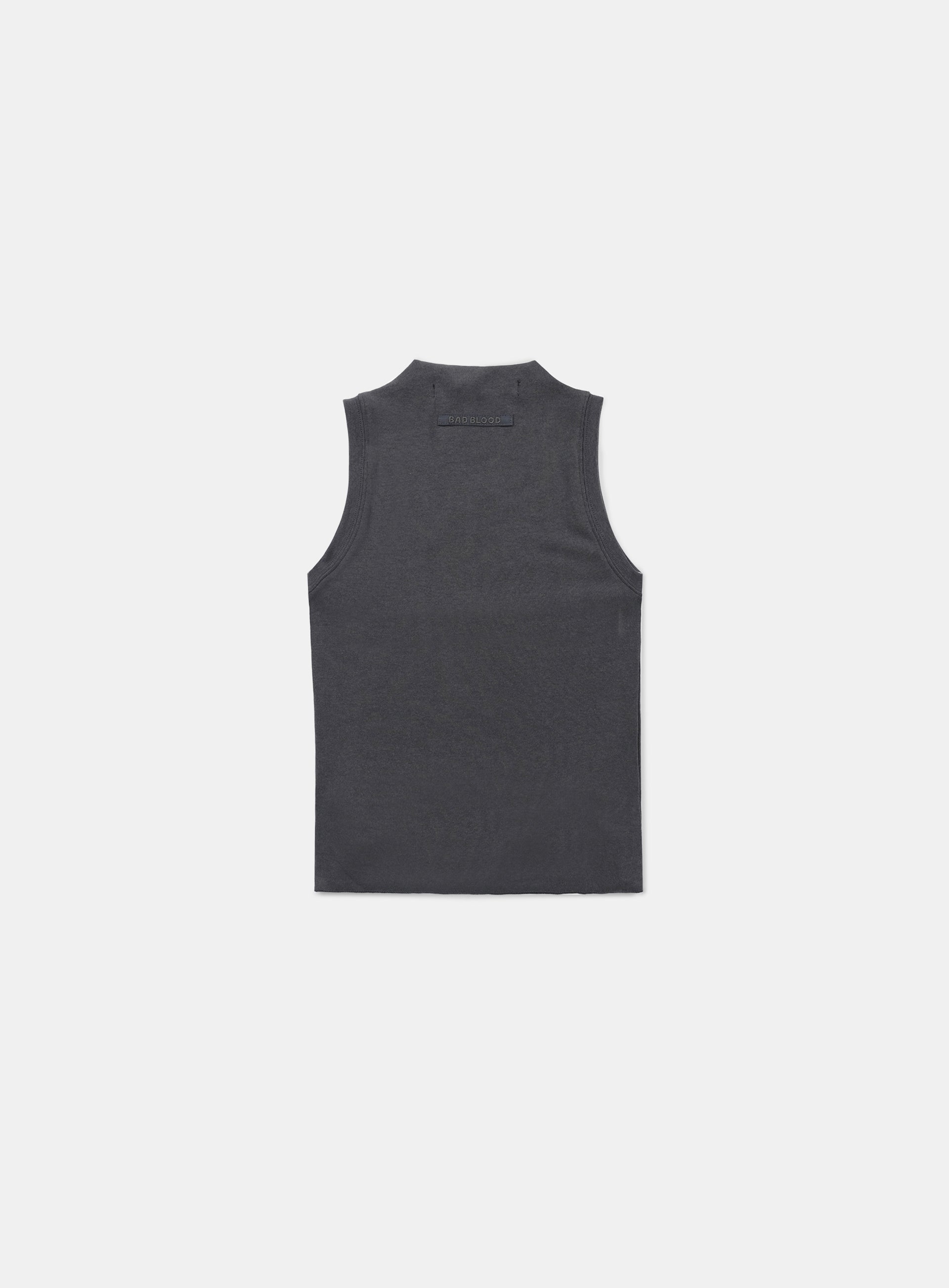 Badblood Beyond Soft Mockneck Tank Charcoal