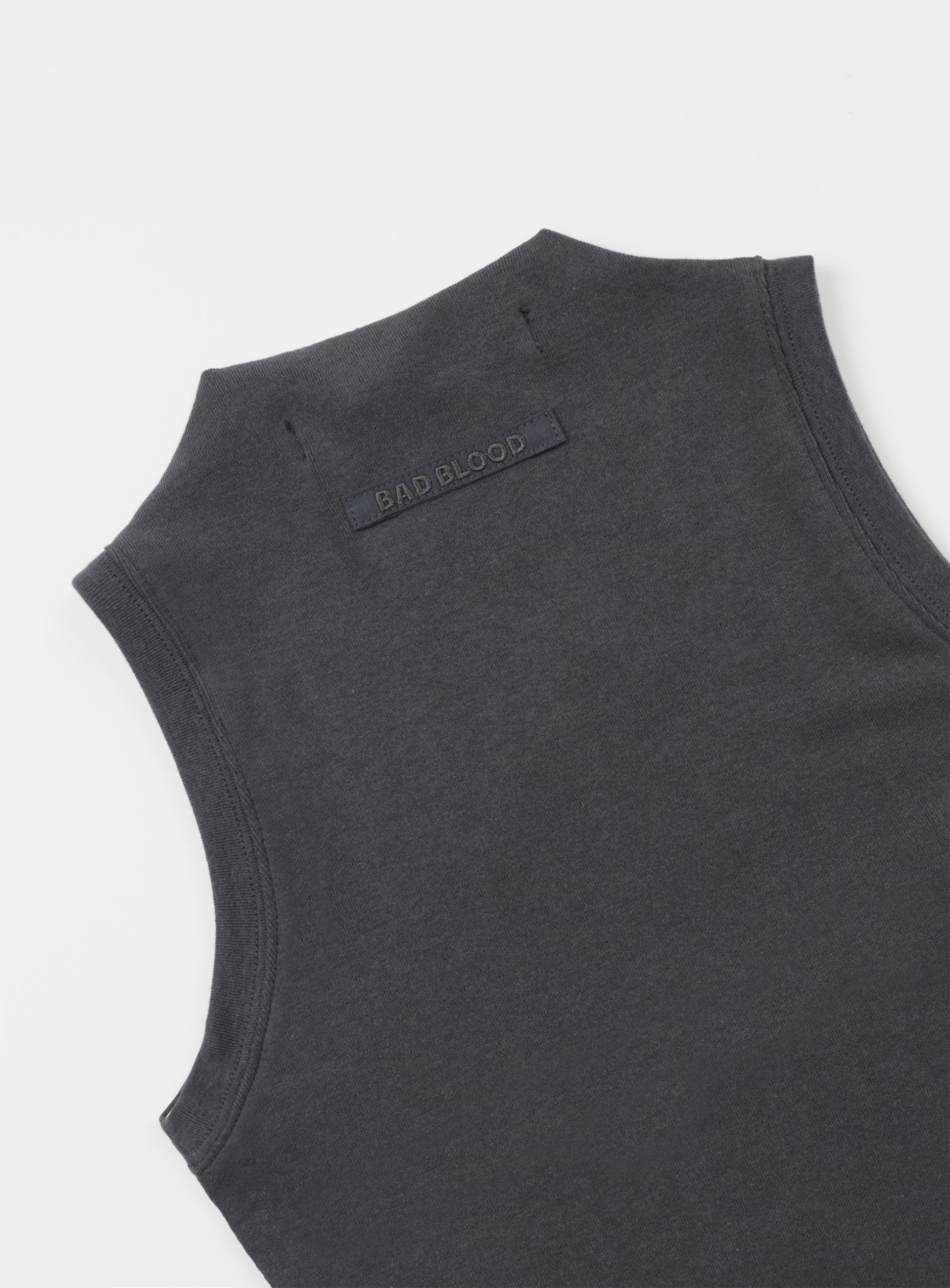 Badblood Beyond Soft Mockneck Tank Charcoal