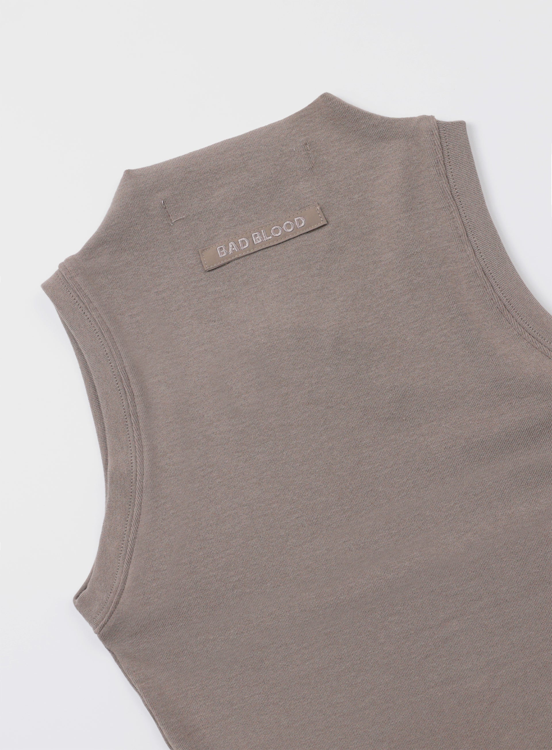 Badblood Beyond Soft Mockneck Tank Tobacco