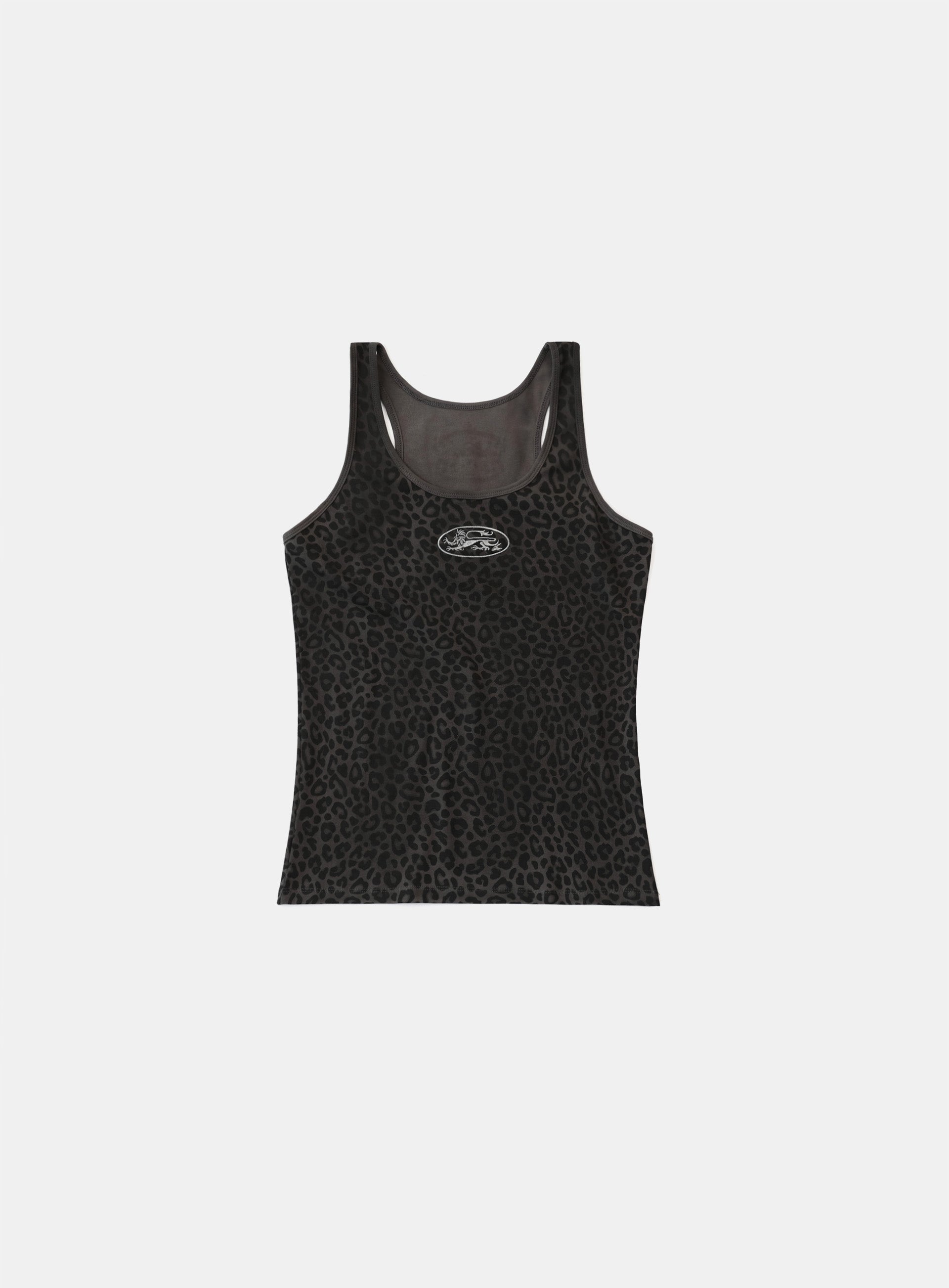 Badblood Mystic Tank Slim Fit Black Leopard