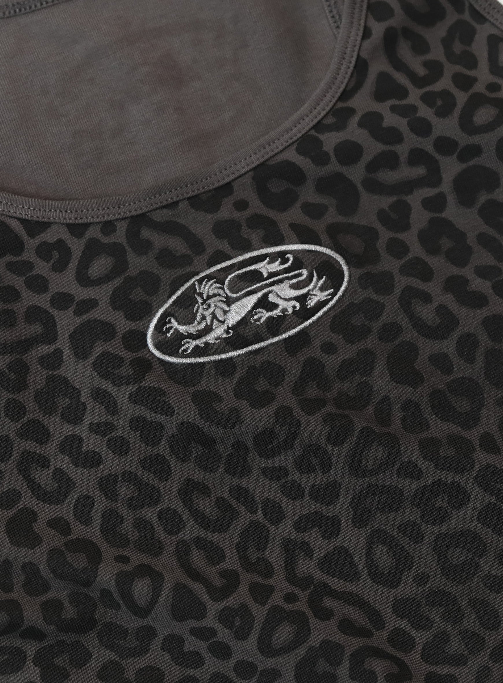 Badblood Mystic Tank Slim Fit Black Leopard
