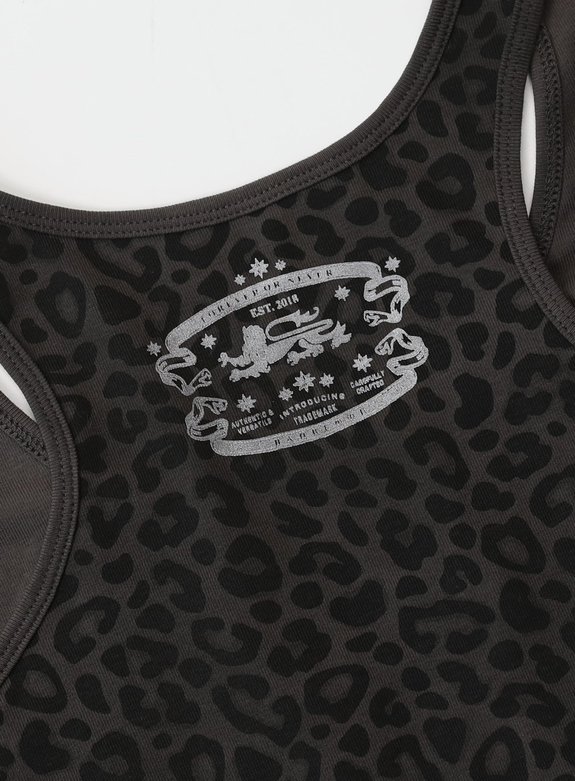 Badblood Mystic Tank Slim Fit Black Leopard
