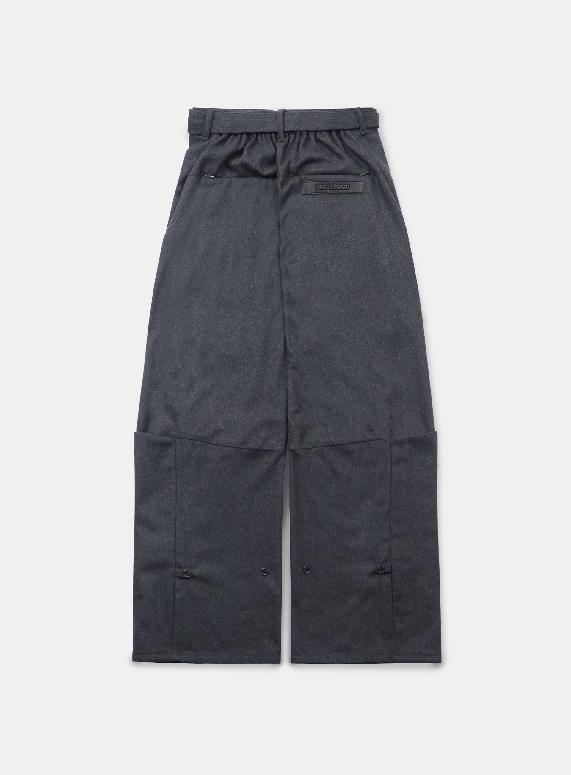 Badblood Curved Cargo Pants Charcoal