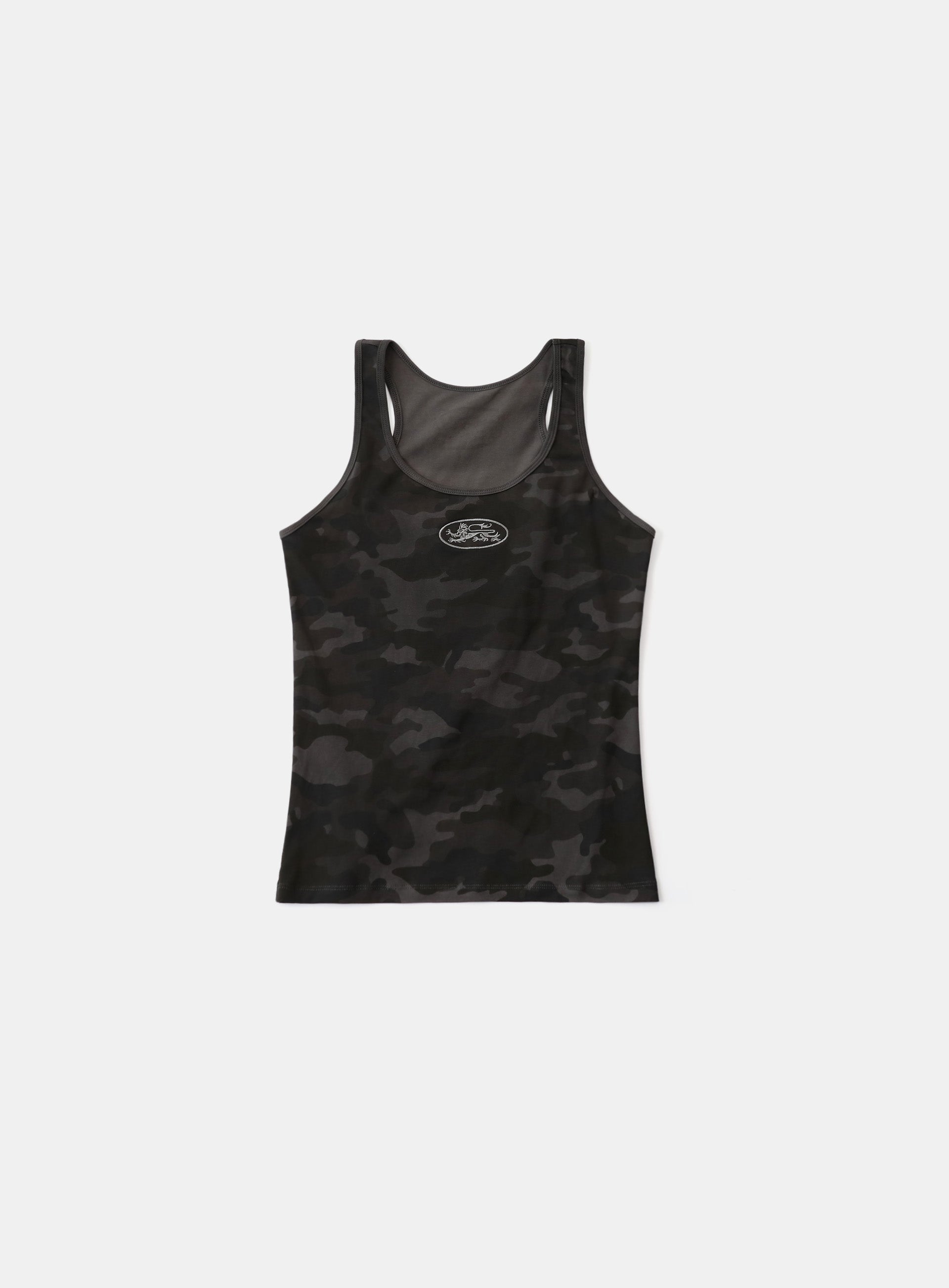 Badblood Mystic Tank Slim Fit Black Camo
