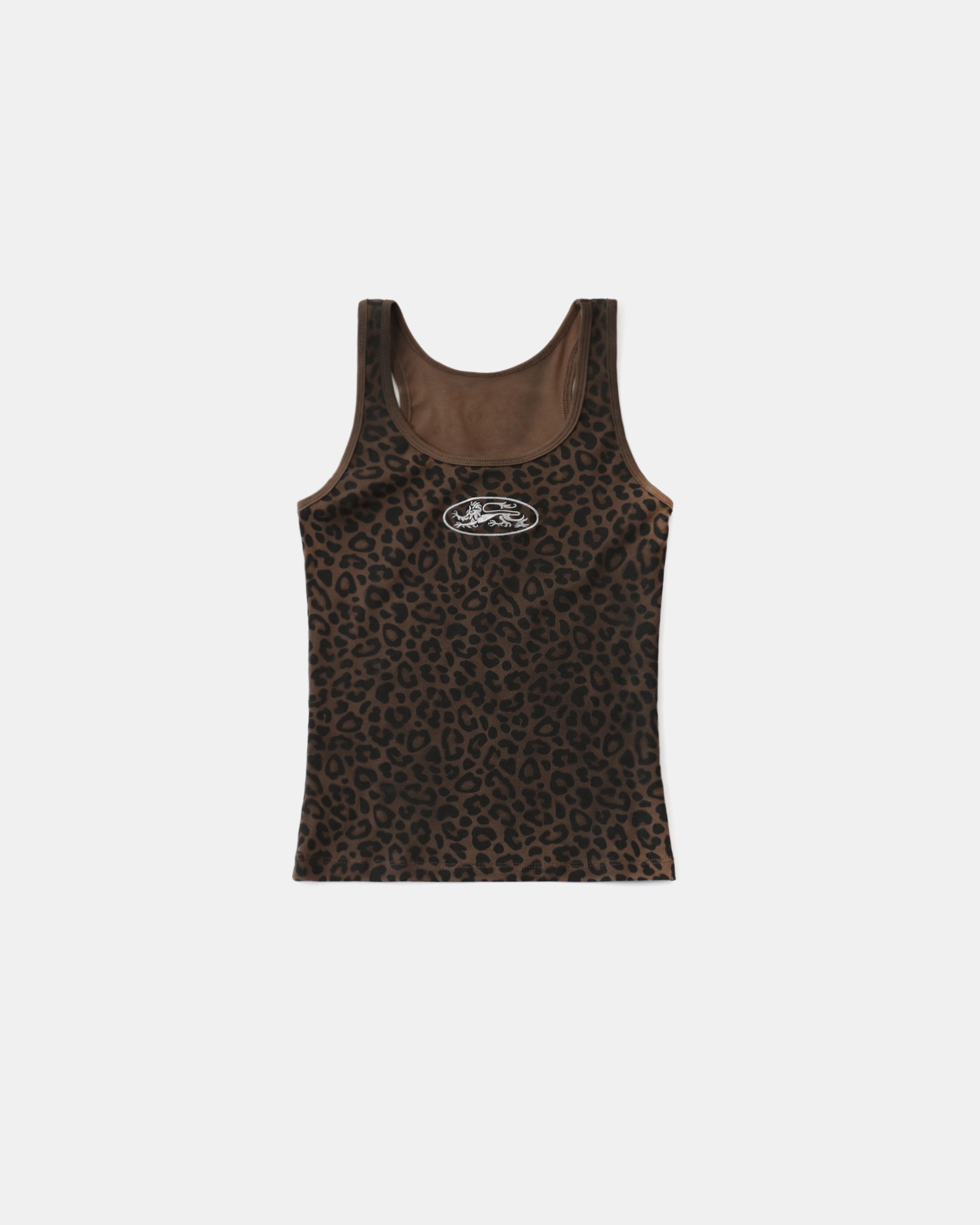 Badblood Mystic Tank Slim Fit Brown Leopard