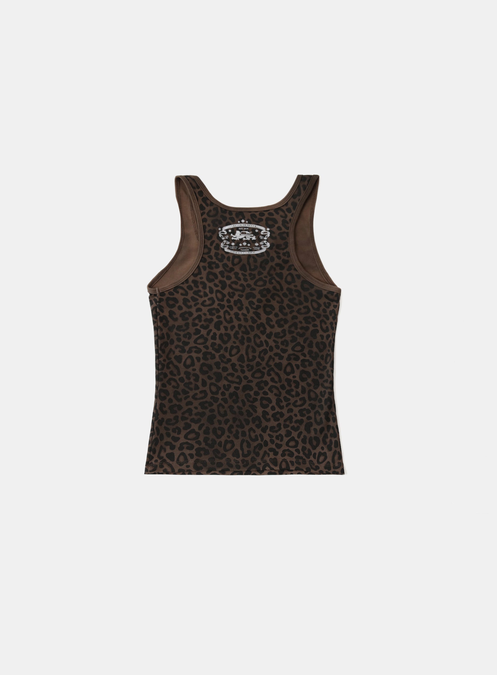 Badblood Mystic Tank Slim Fit Brown Leopard