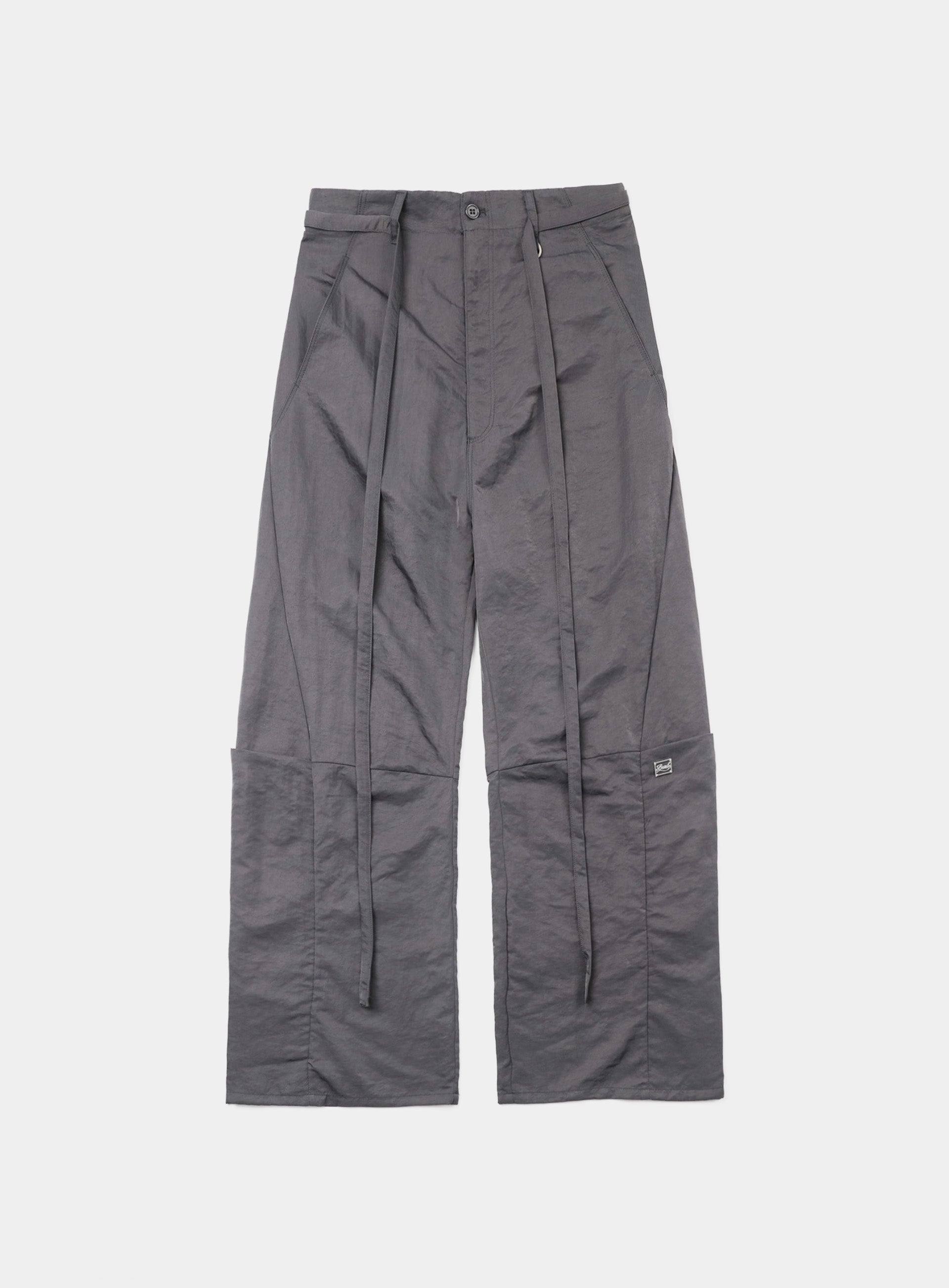 Badblood Curved Nylon Cargo Pants Charcoal