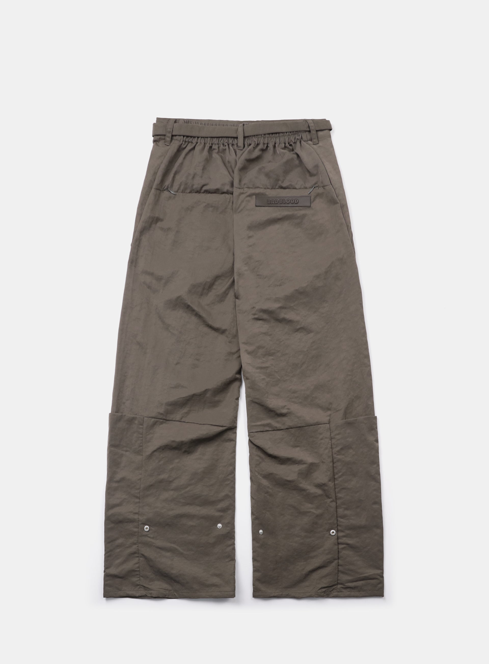 Badblood Curved Nylon Cargo Pants Tobacco