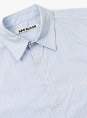 Badblood Classic Logo Long Sleeve Shirt Blue/Striped – BBGSHOPHK