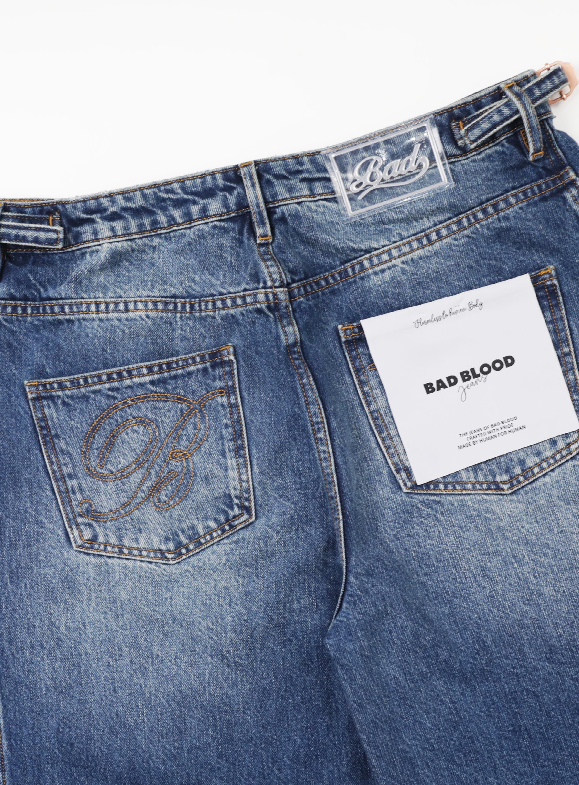 Badblood Charlie Barrel jeans Mid Blue